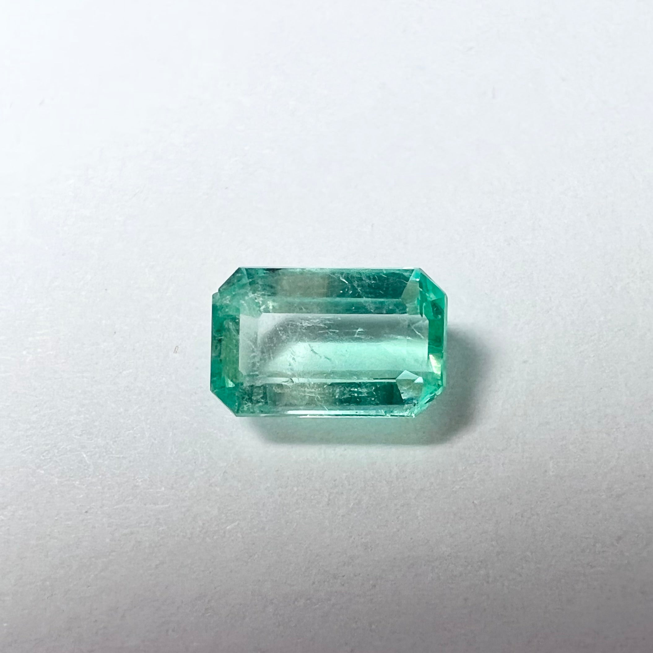 1.23CT Natural Colombian Emerald Loose Rectangle Cut 8.23x5.22x3.50mm