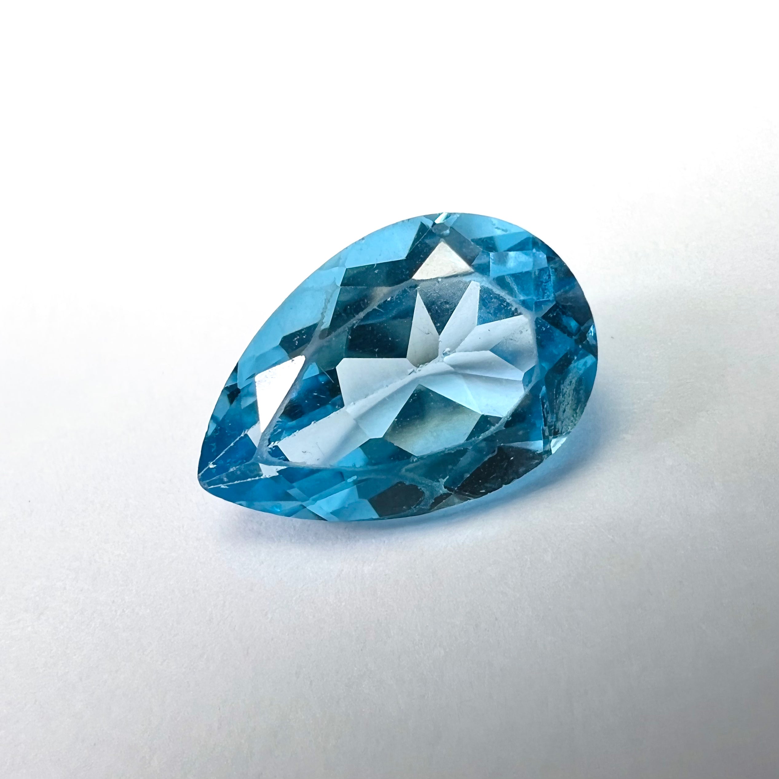 3.7CTW Loose Natural Pear Cut Topaz 12x6x5.5mm Earth mined Gemstone