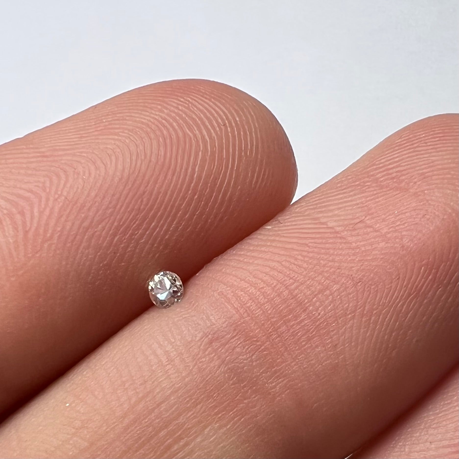 .065CT Old Mine Cut Diamond Light Champagne 2.39x1.74mm VS2 Natural Earth mined