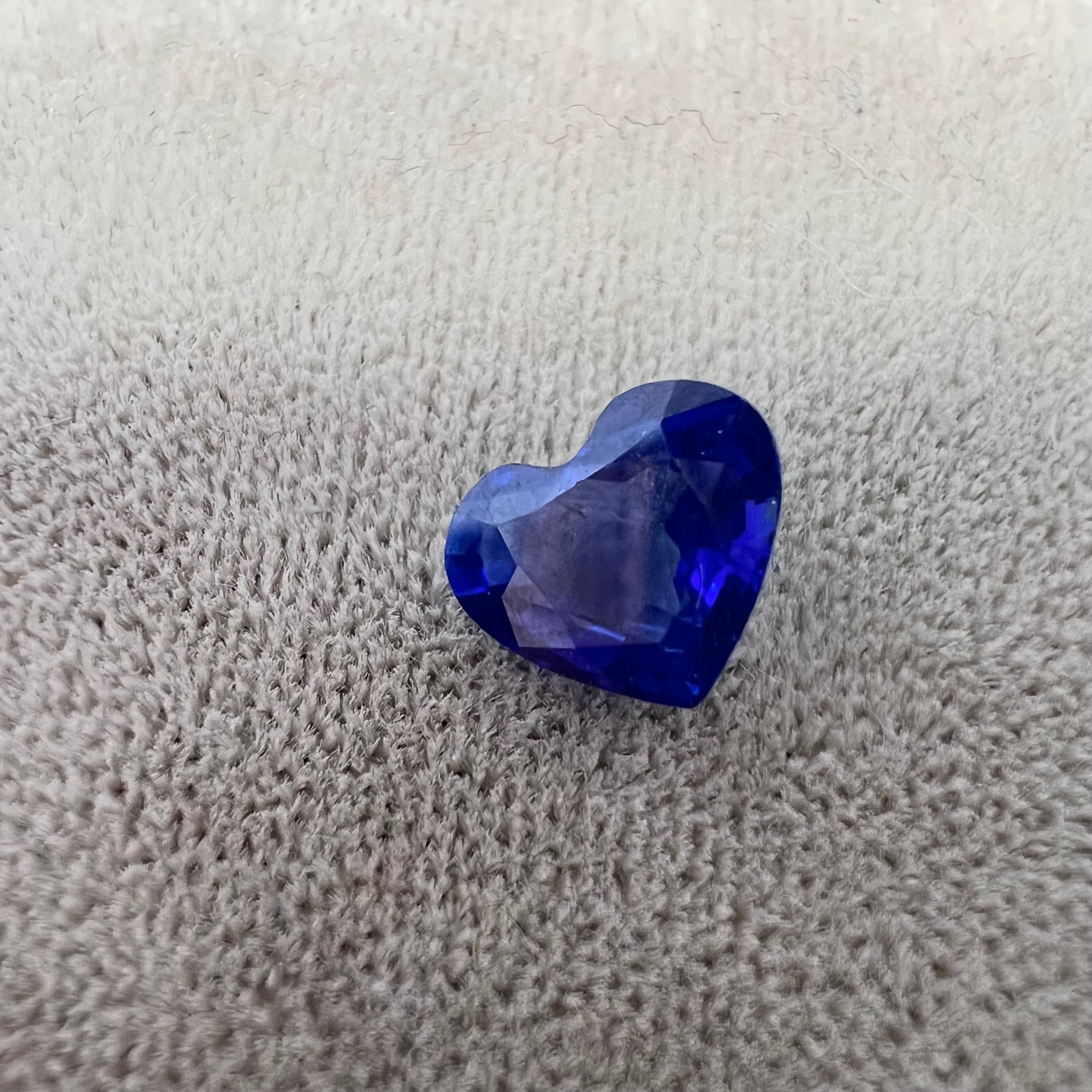 2.15CT Loose Natural Sapphire Brilliant Cut Heart Shape 7.56x8.94x4.25mm