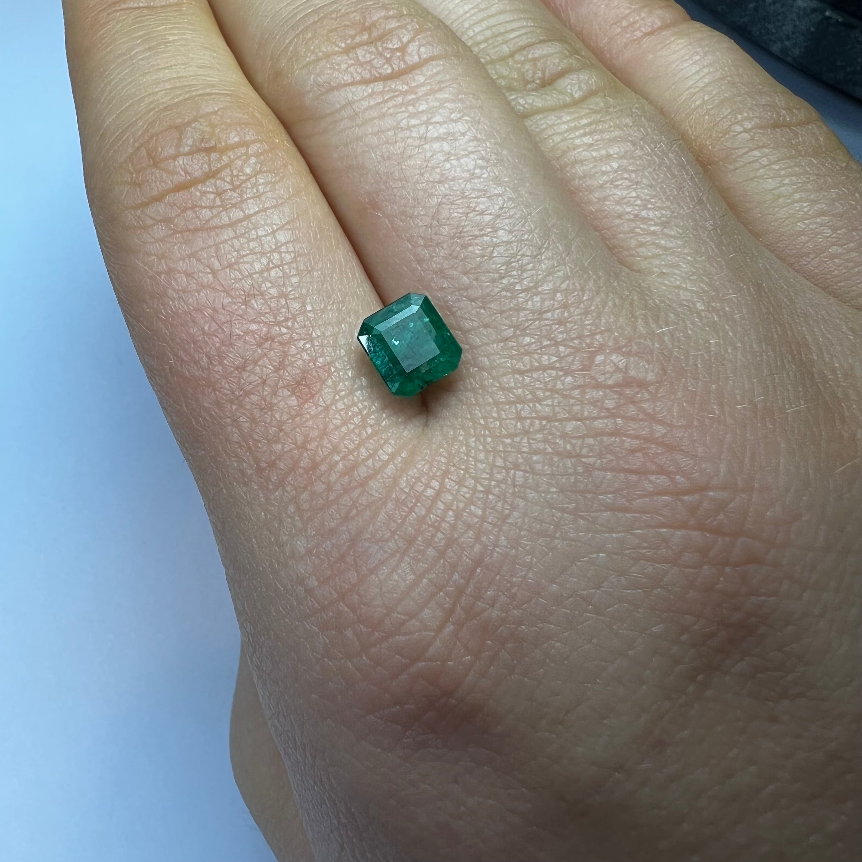 1.62CT Loose Colombian Emerald, Emerald Cut 6.80x6.22x4.83mm Earth mined Gemstone