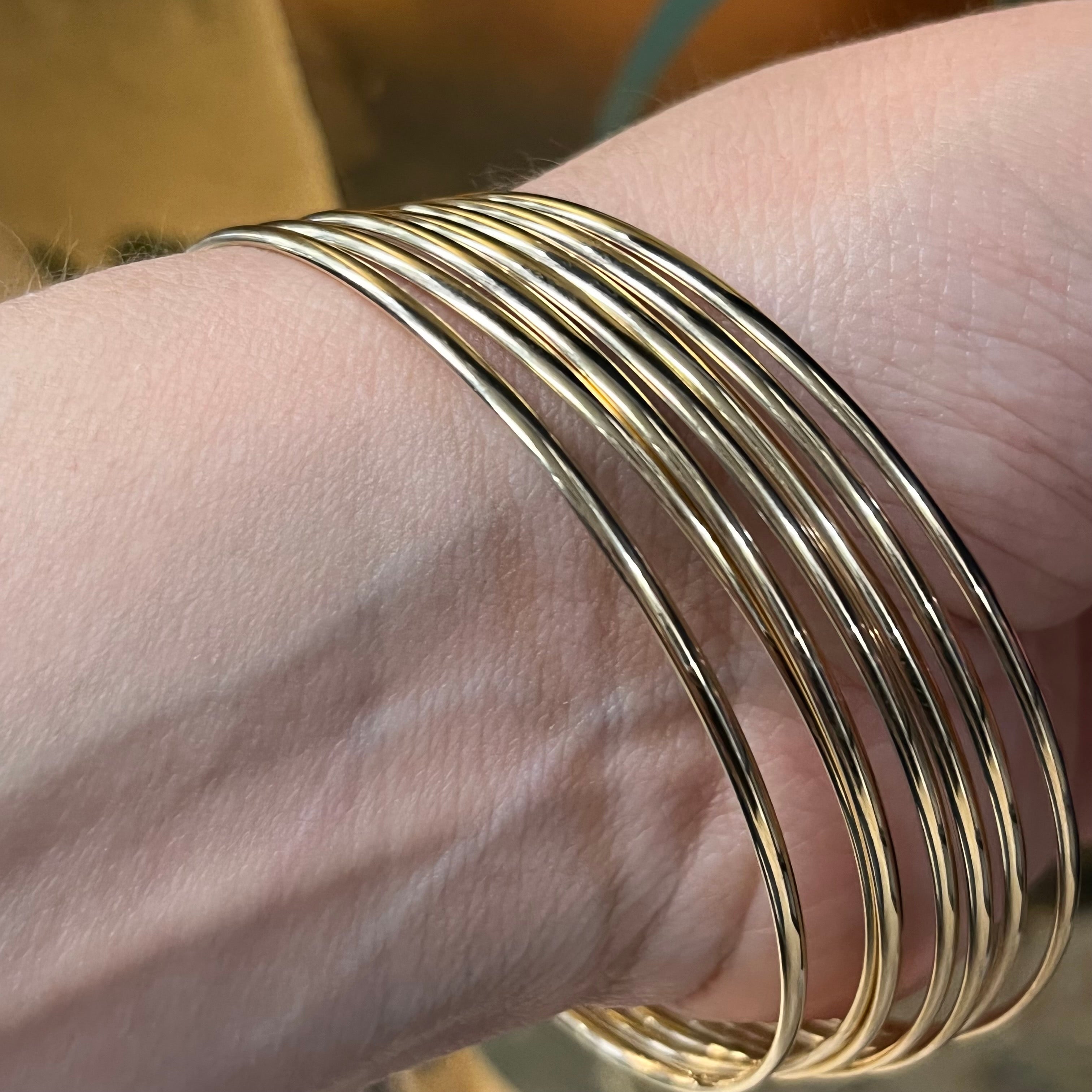 Seven Bangle Semanario Bracelet 14K yellow gold