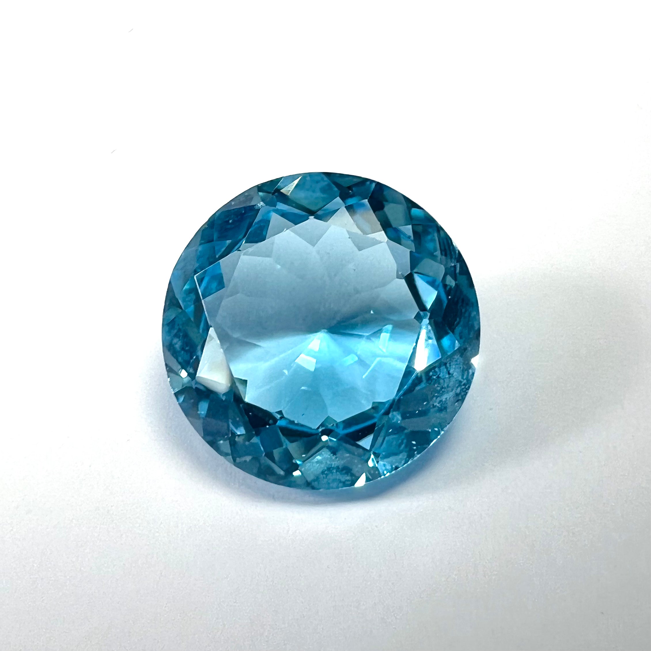 12.67CTW Loose Natural Round Cut Topaz 14.80x7.80mm Earth mined Gemstone