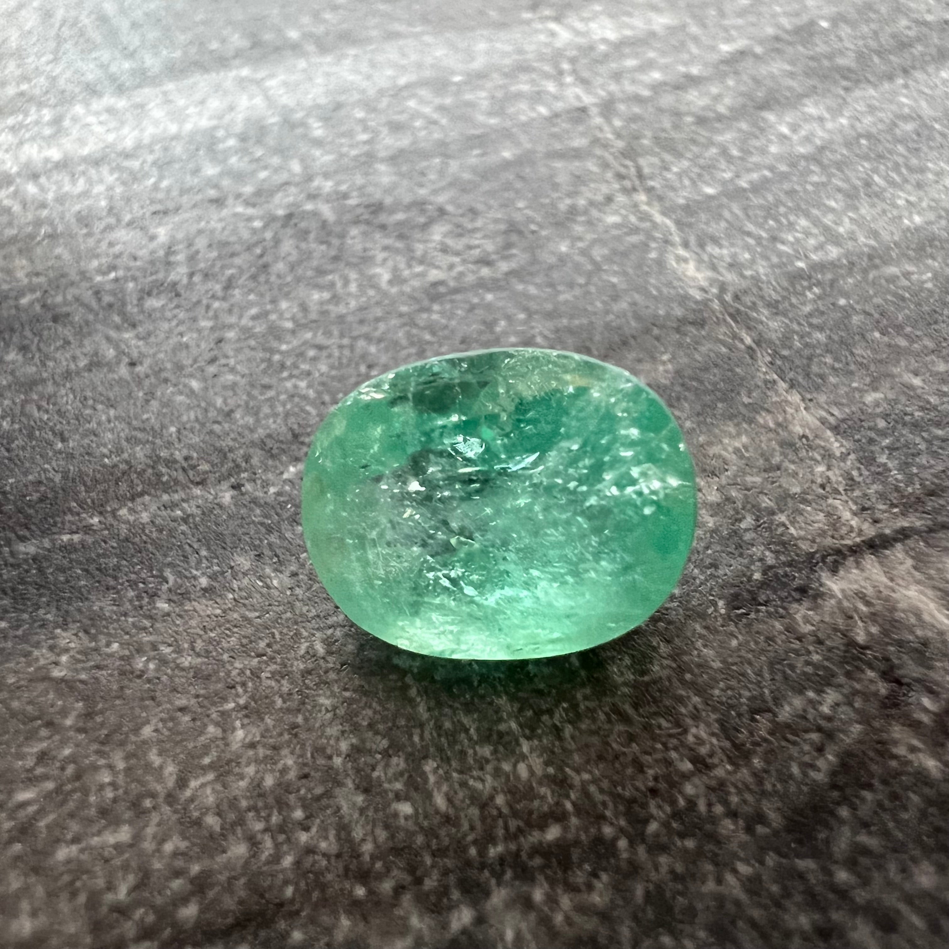 2.75CT Natural Colombian Emerald Loose Oval Shape 10x8mm