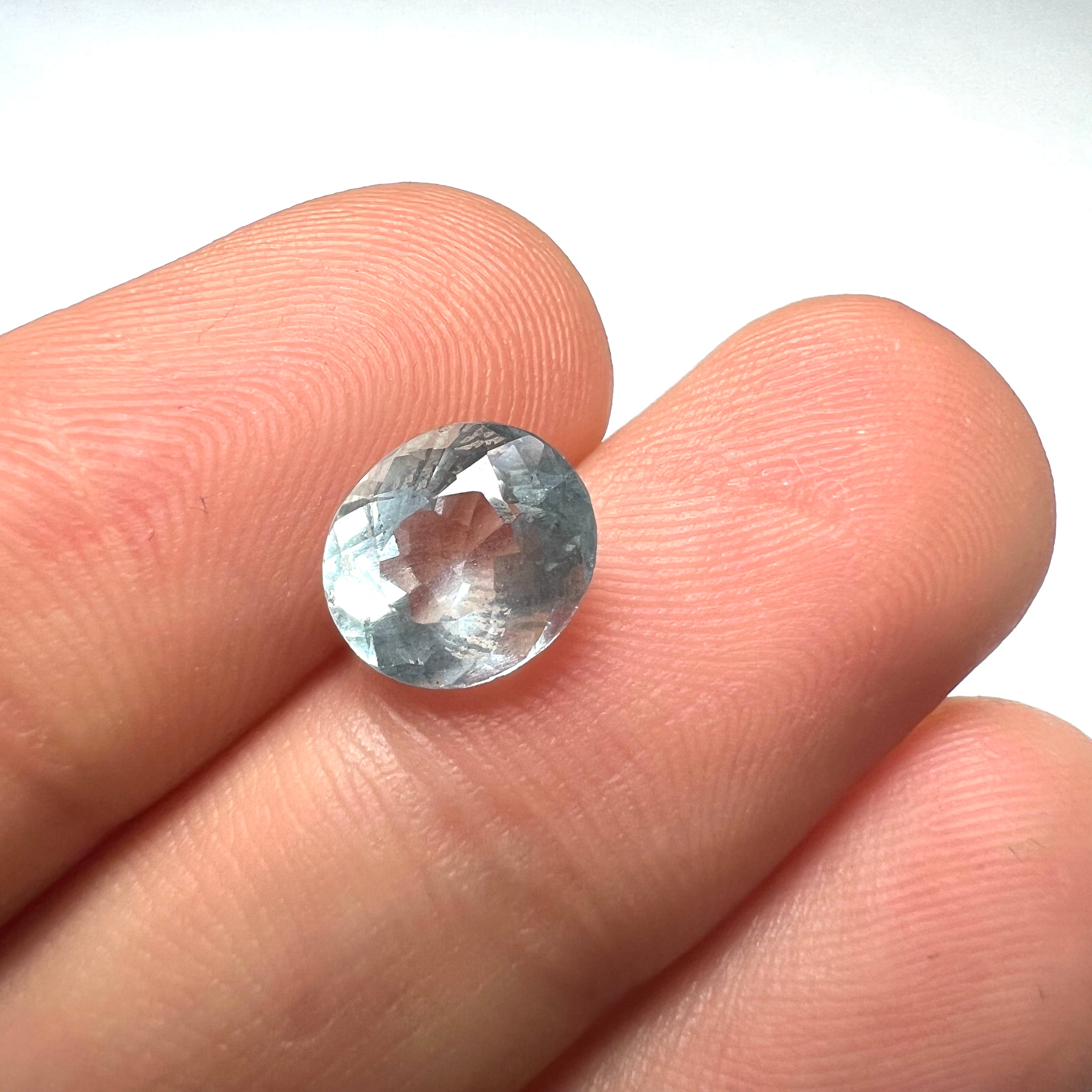 1.94CTW Loose Natural Aquamarine 8.5x7x5mm Earth mined Gemstone
