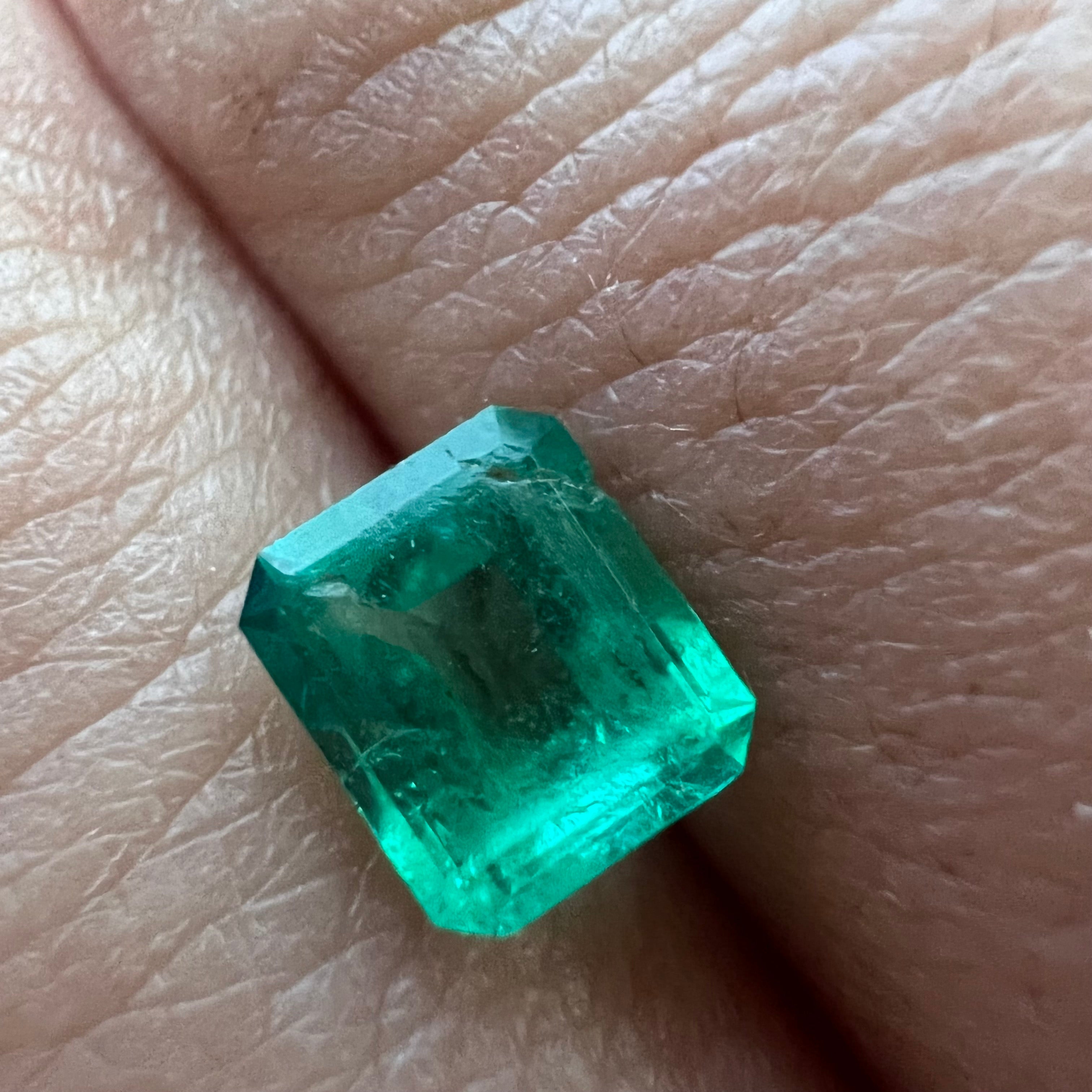 .99CT Natural Emerald Loose Rectangle Shape 7x5mm