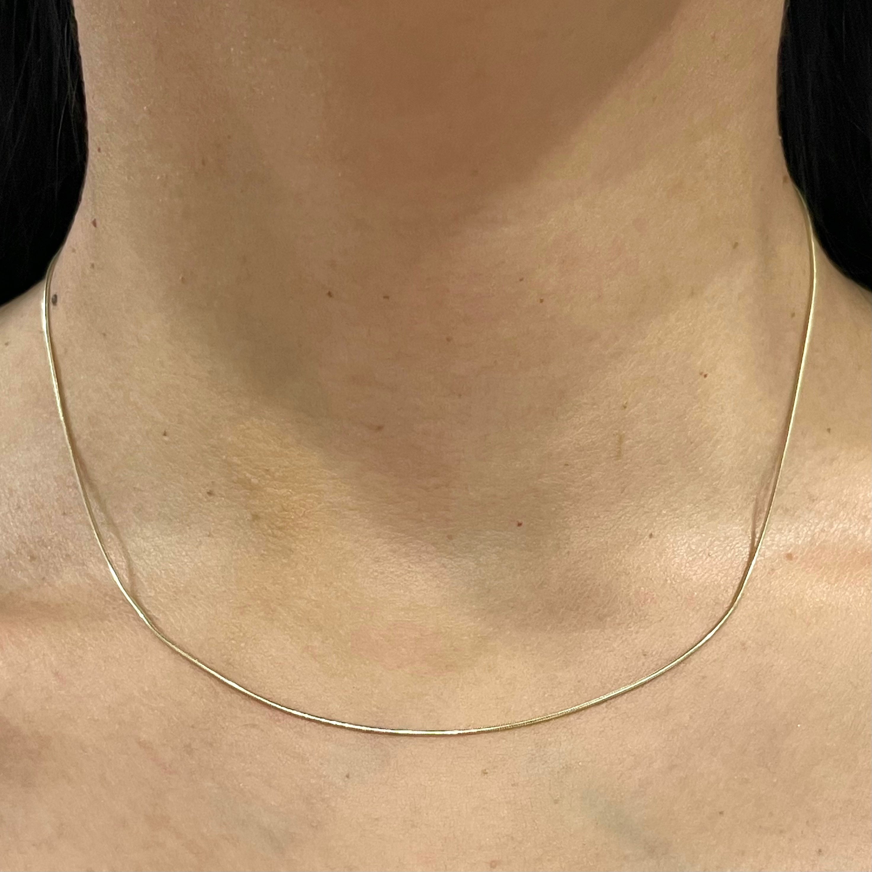 Solid 14K Yellow Gold Snake Chain 20”