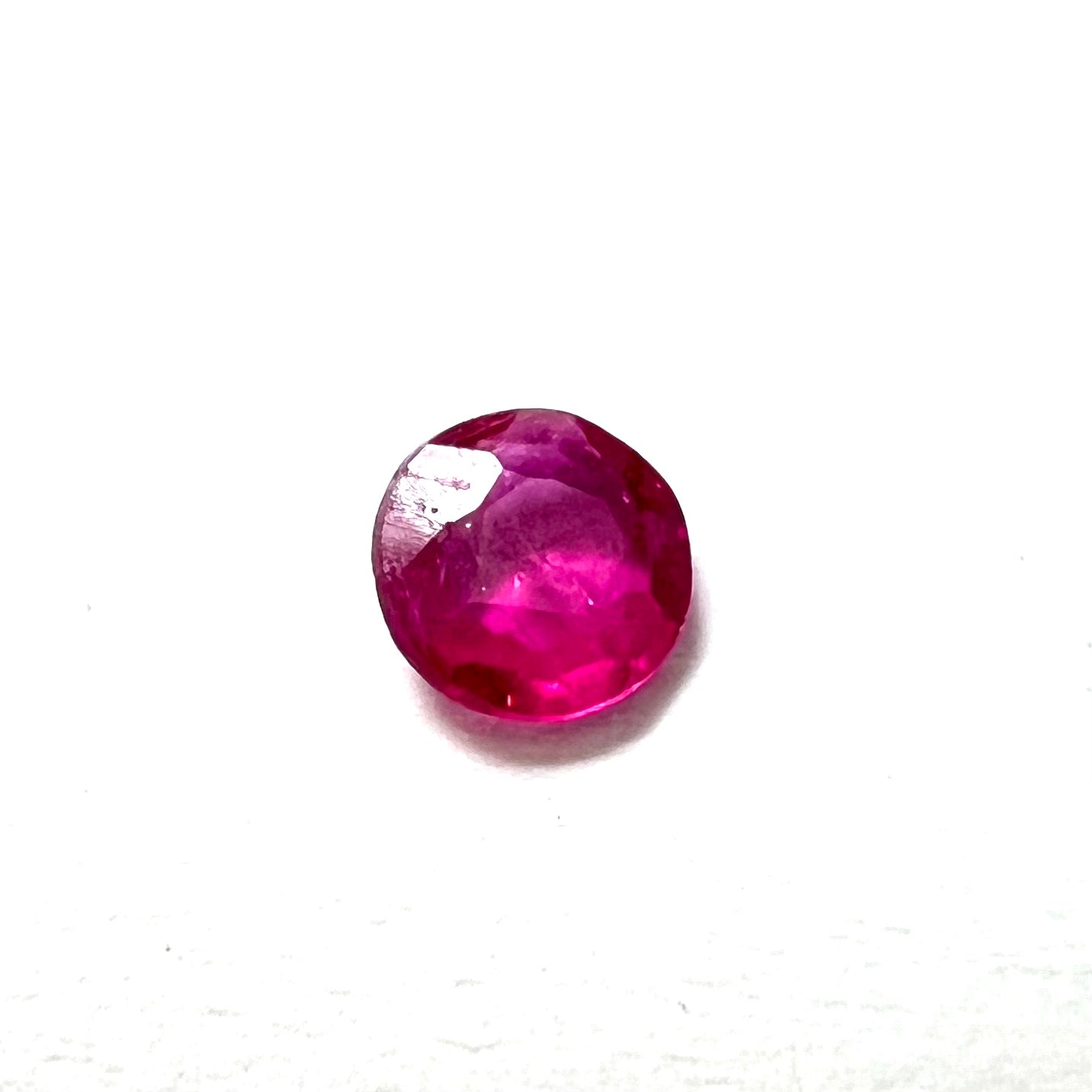 .08CT Loose Natural Round Ruby 3x1mm Earth mined Gemstone