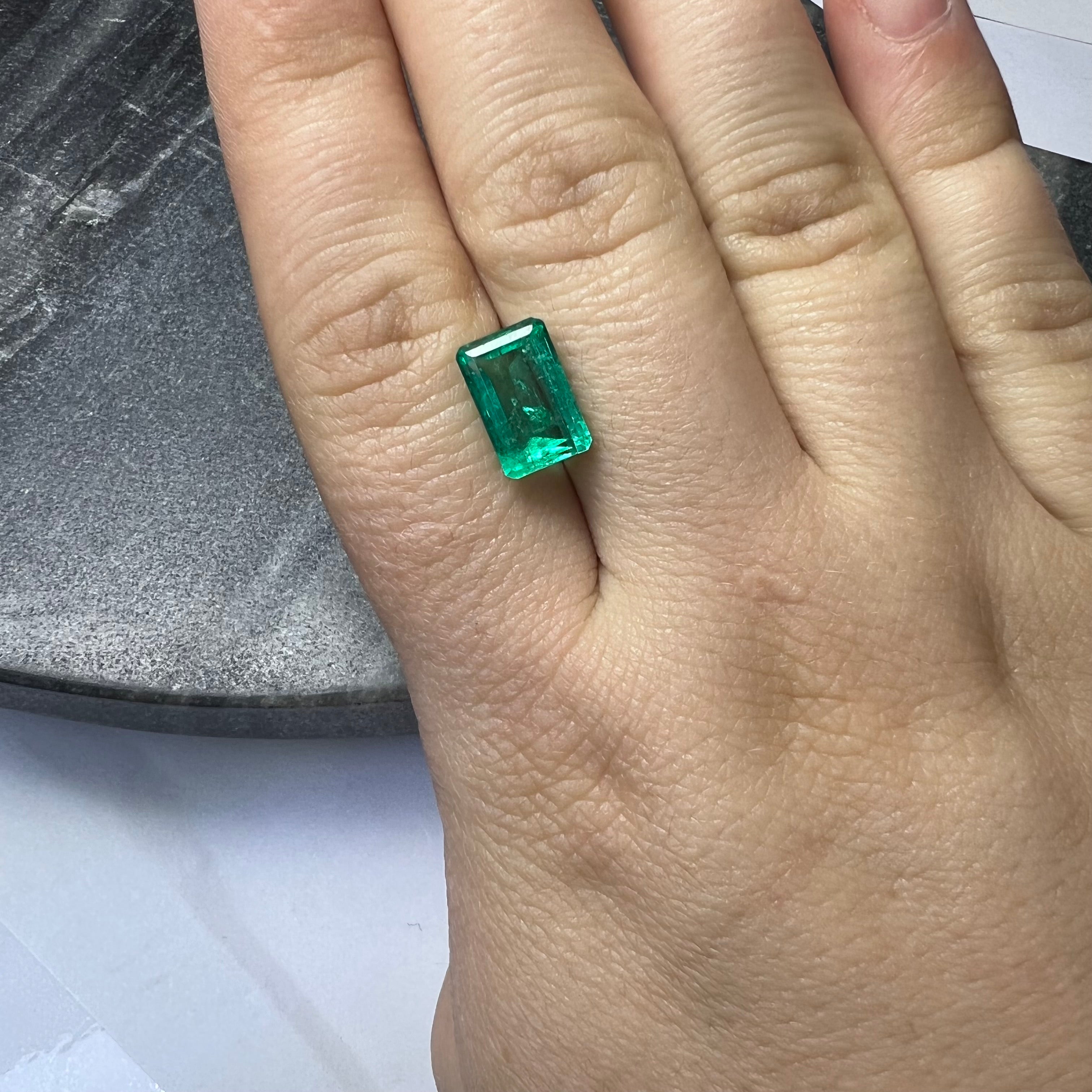 3.73CT Loose Natural Colombian Emerald Octagonal Step Cut 11.22x7.42x5.17mm