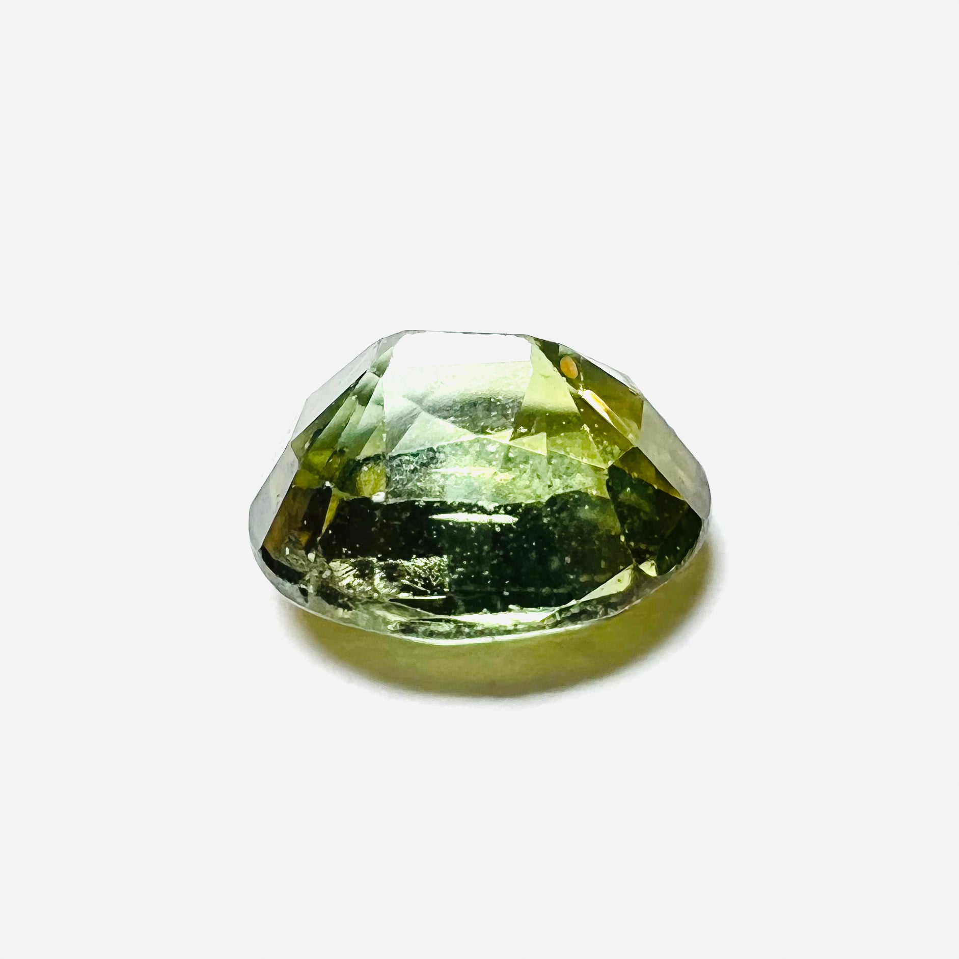 .74CT Loose Round Green Sapphire 5x4.5x3mm Earth mined Gemstone