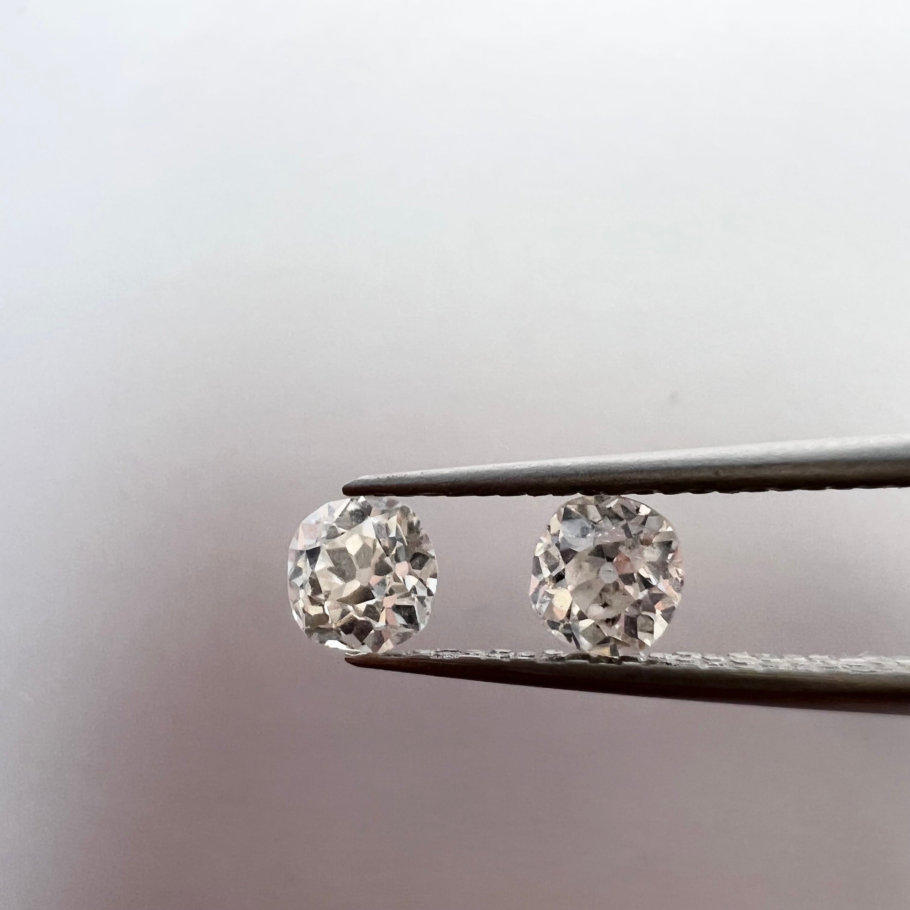 .59CTW Old Mine Cut Diamond J/K SI1 4mm Natural Earth mined
