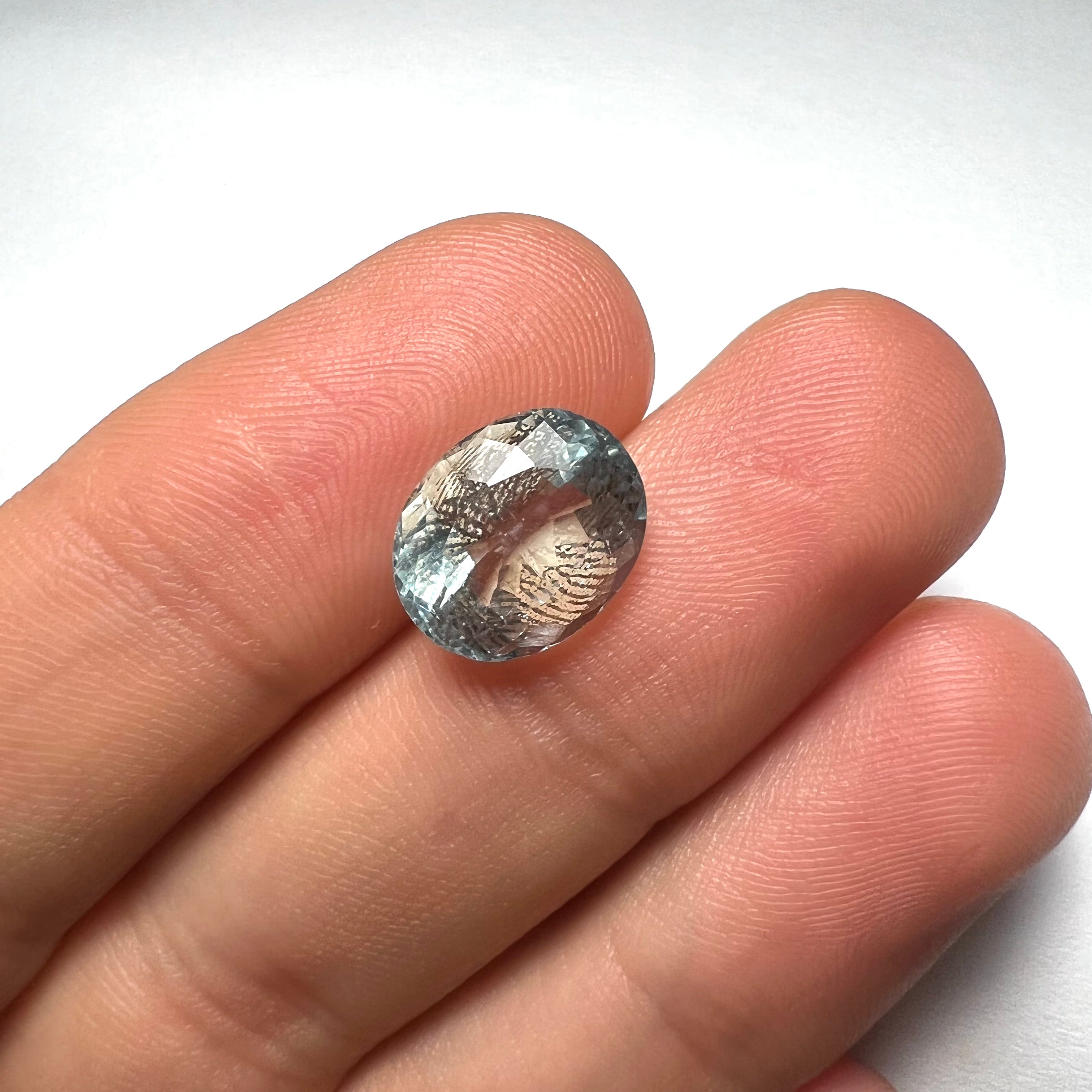4.2CTW Loose Natural Aquamarine 11x9x6mm Earth mined Gemstone