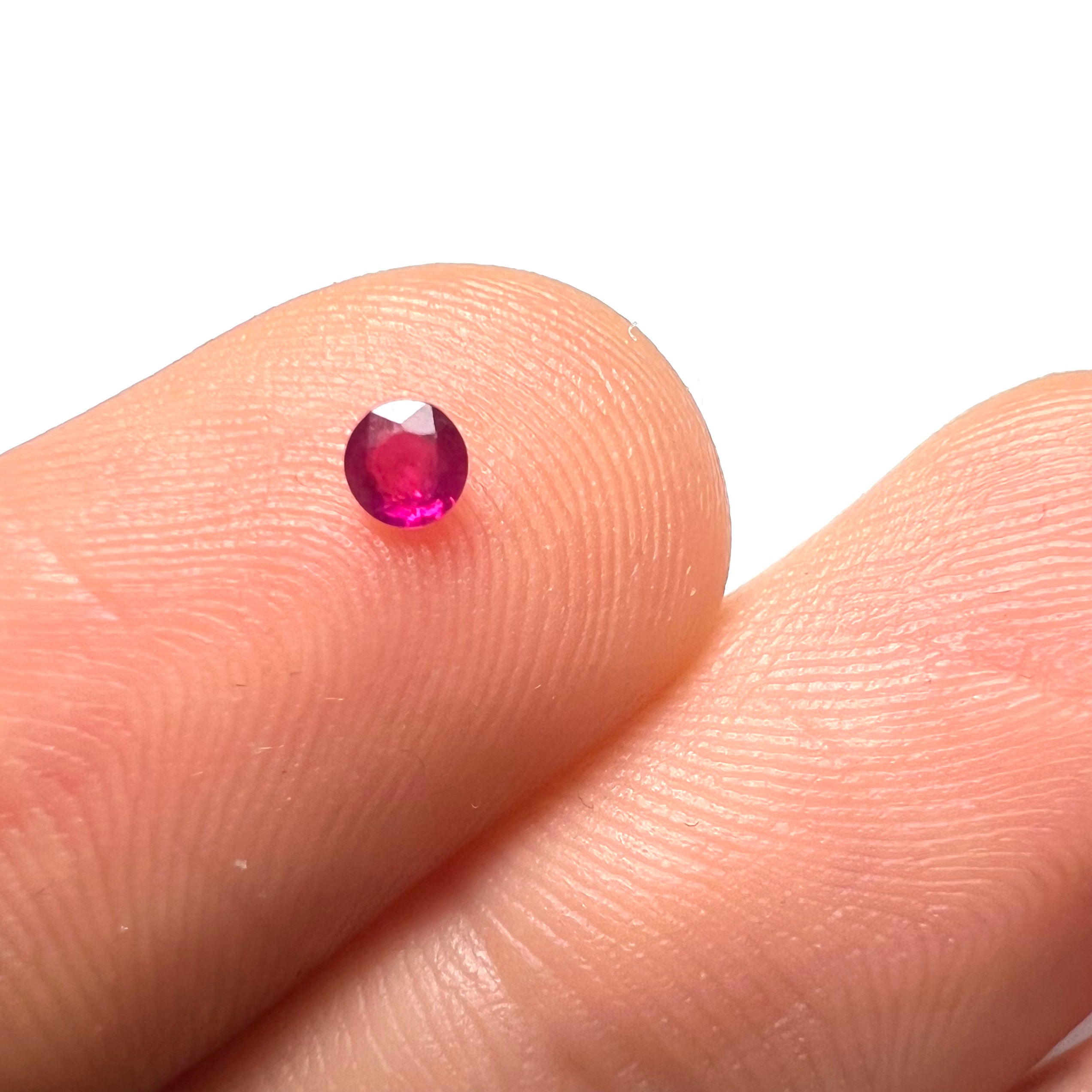 .09CT Loose Natural Ruby 3x1.5mm Earth mined Gemstone