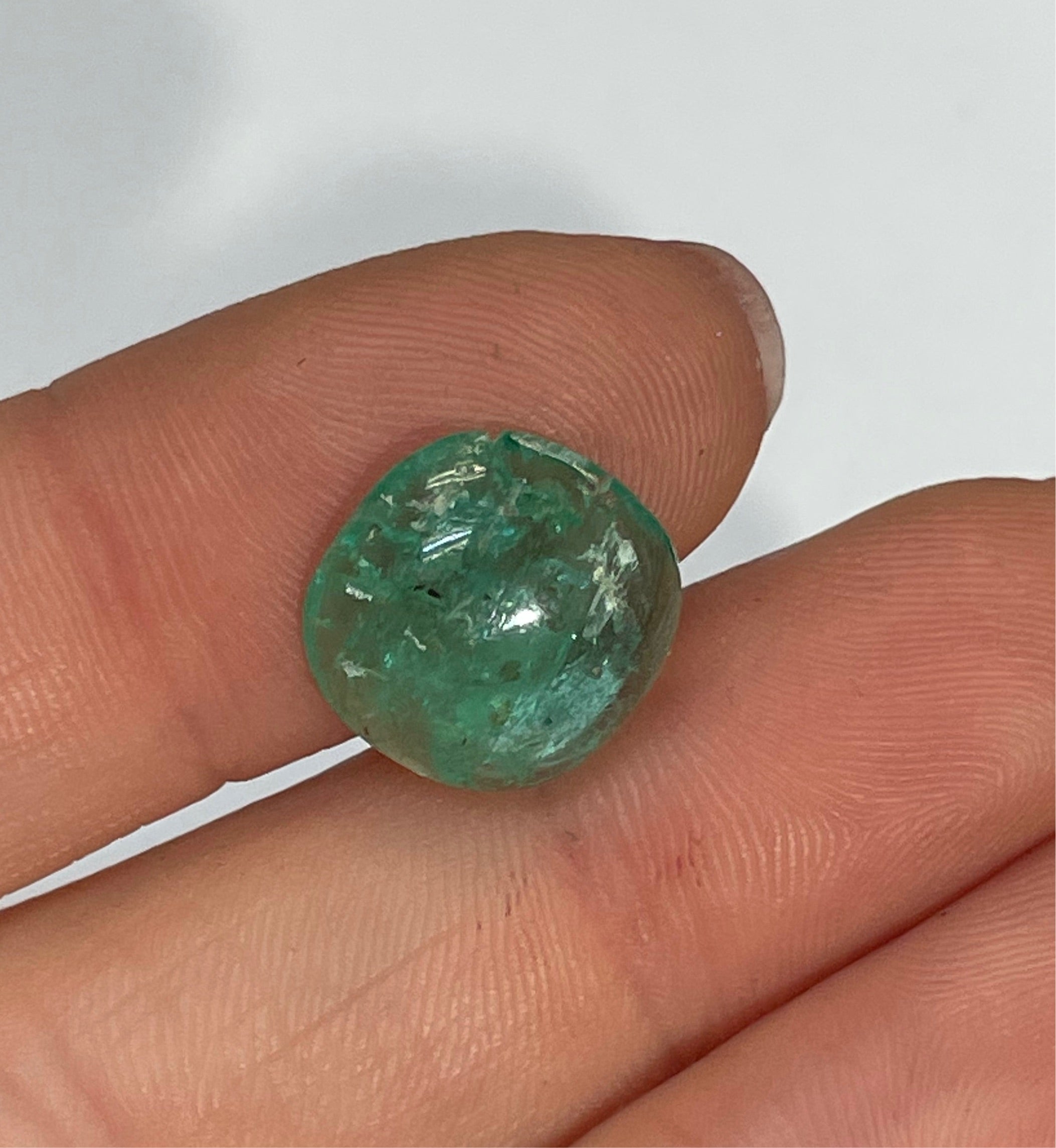 4.88CT Natural Emerald Loose Cabochon 14x12mm