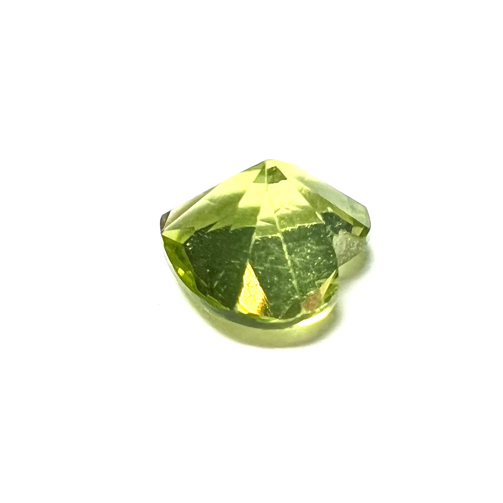 .48CT Loose Natural Heart Cut Peridot 7.1x7x3mm Earth mined Gemstone