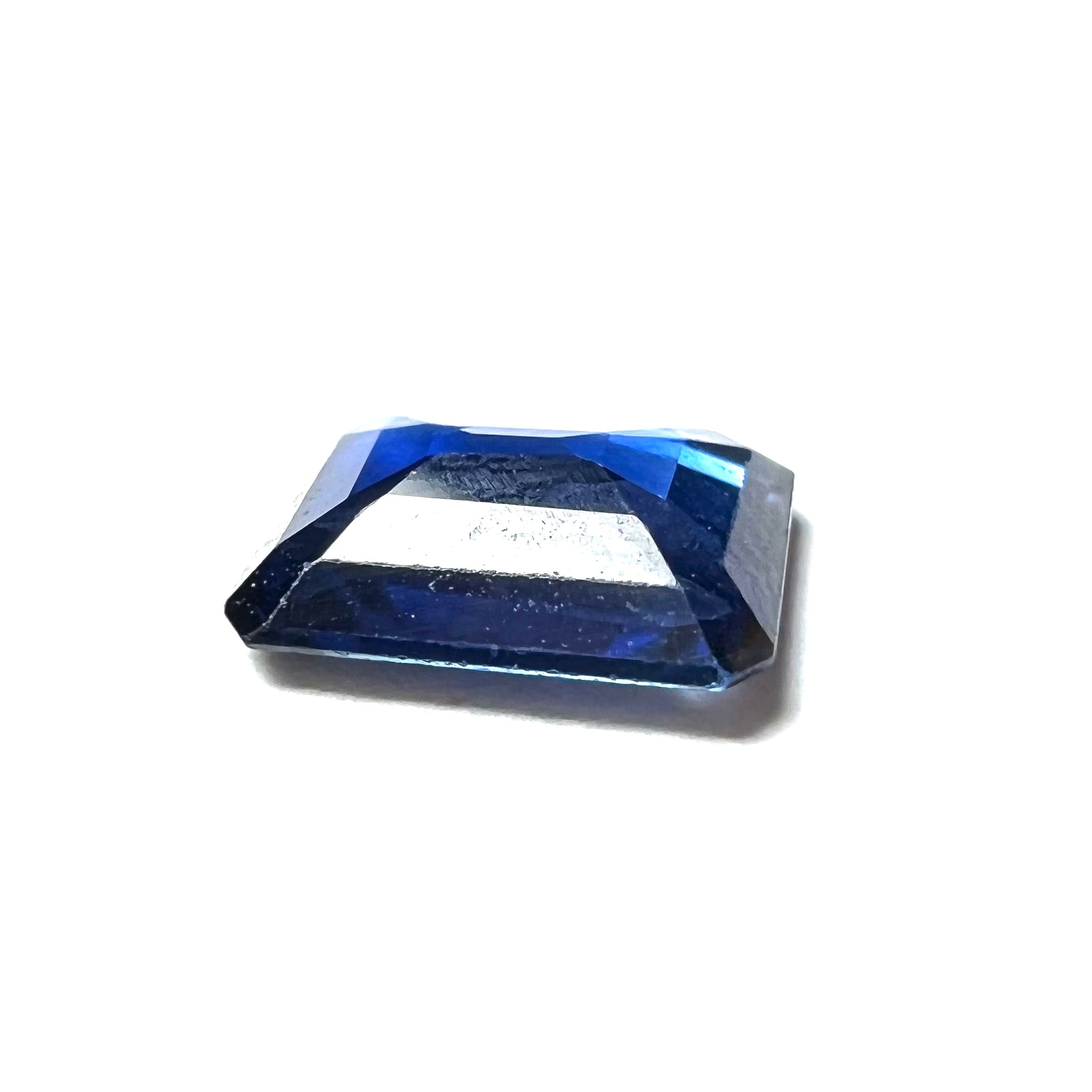 .77CT Loose Blue Emerald Cut Sapphire 6x5x2mm Earth mined Gemstone