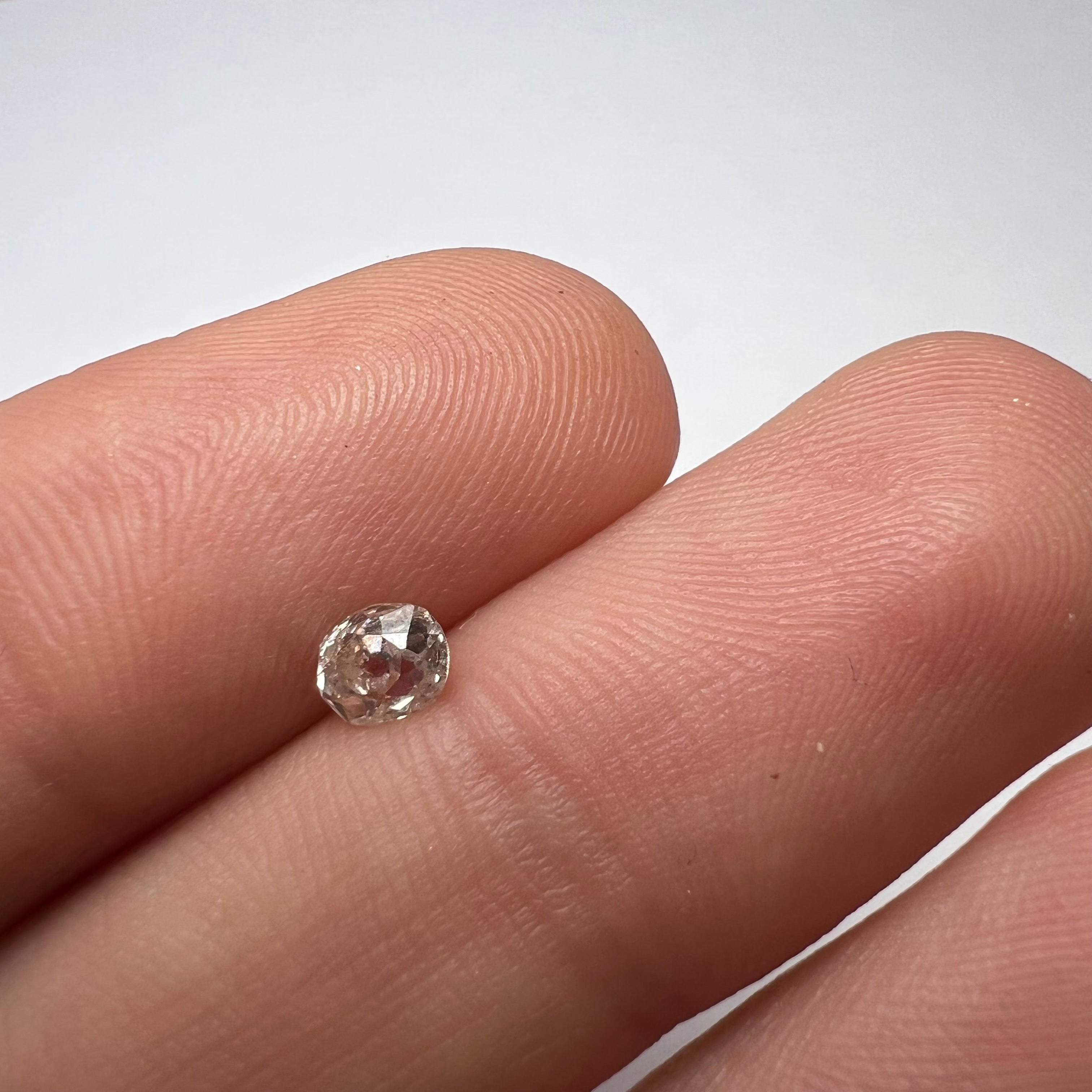 .39CT Old Mine Oval Cut Diamond Champagne I2 3.86x4.80x2.84mm Natural Earth mined