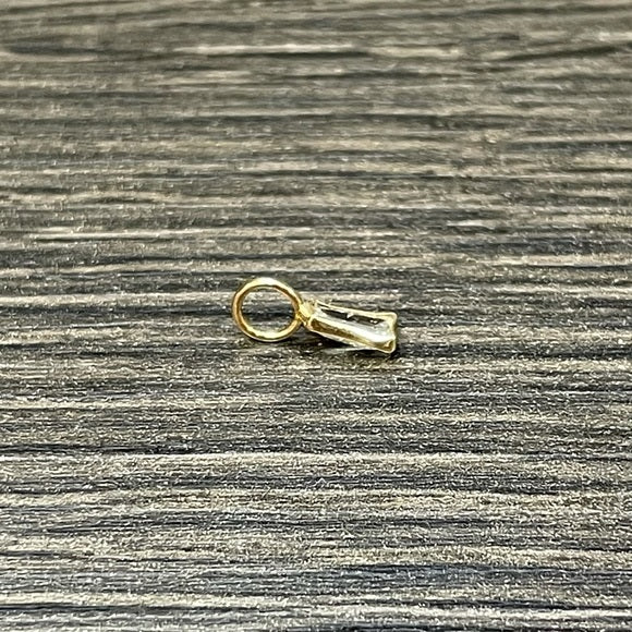 .35CT Tapered Step Cut Diamond Pendant Charm in solid 14k Yellow Gold