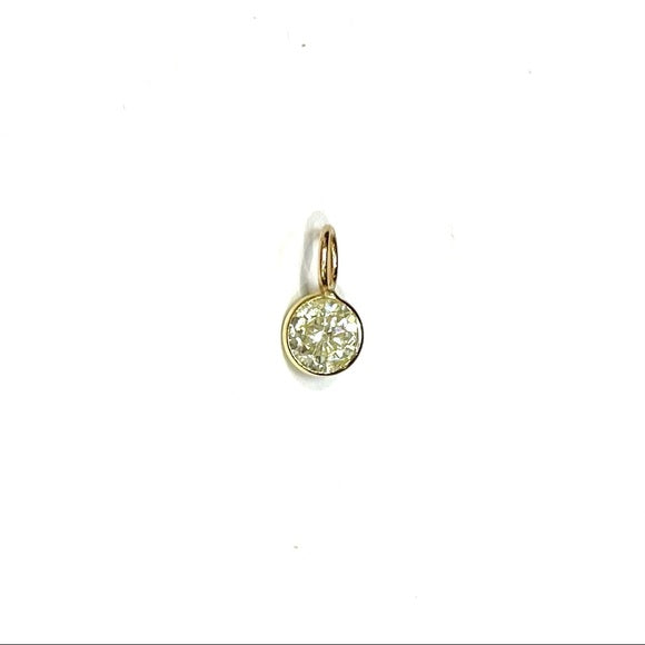 .30CT Brilliant Cut Diamond Pendant in solid 14k Yellow Gold
