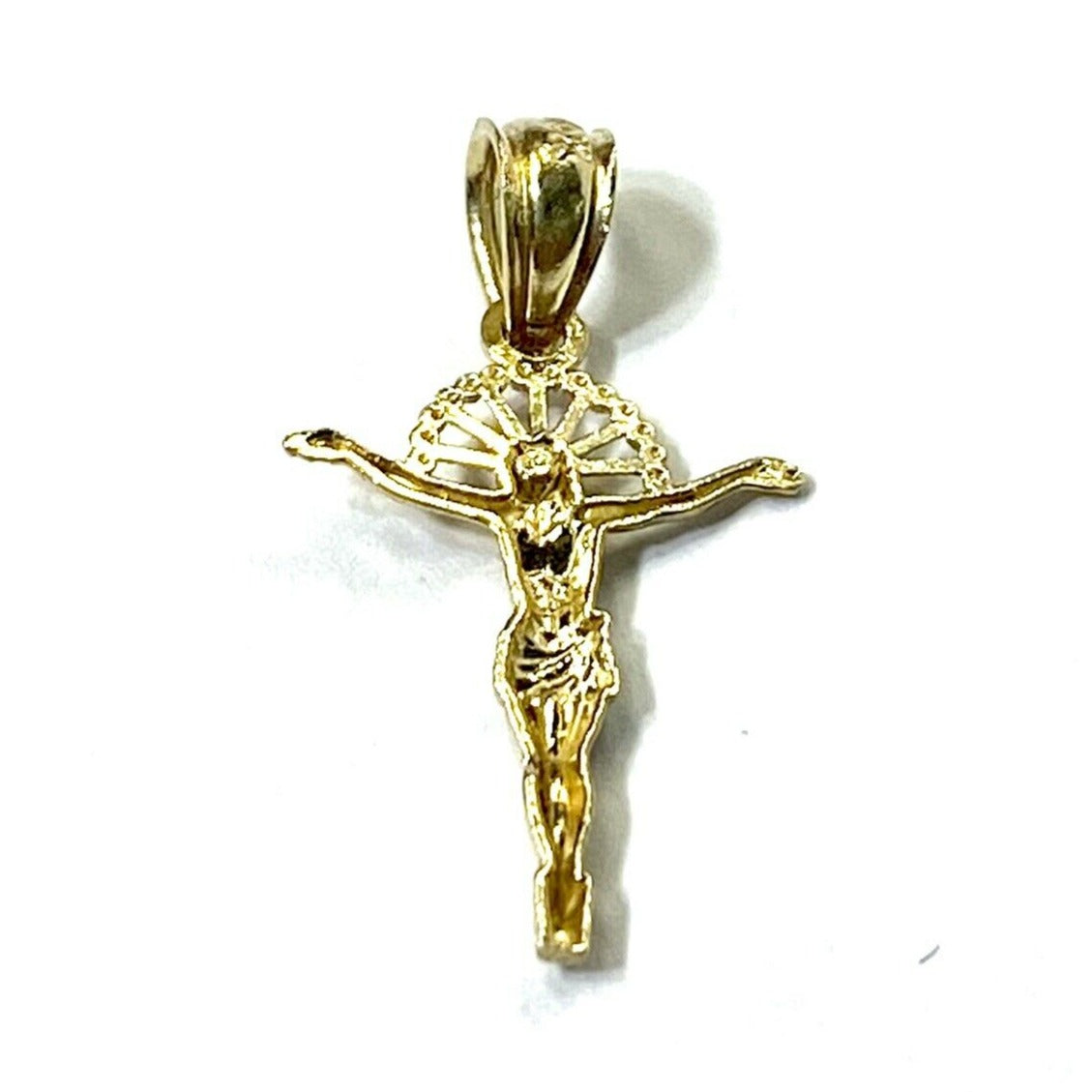 Jesus Christ Bi-Toned 10K Gold Pendant 12 x 20mm