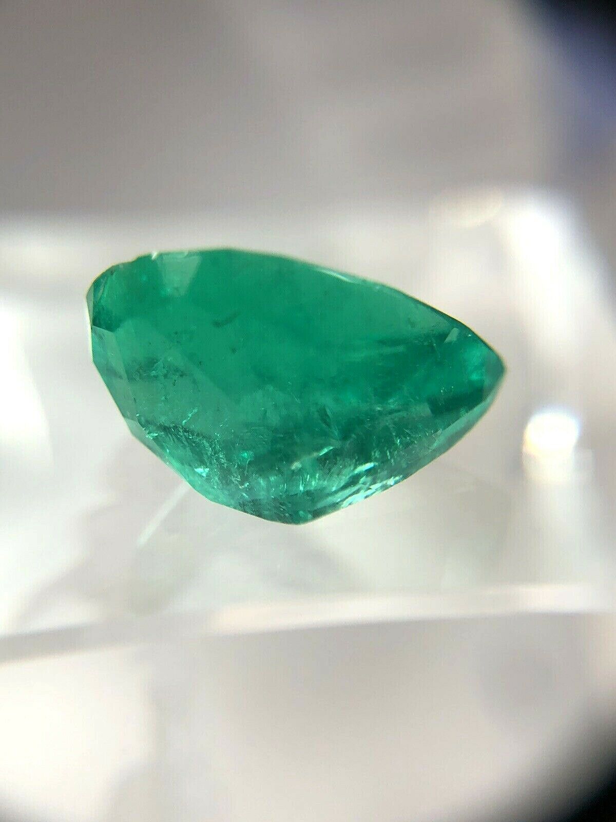 10.59CT Pear Colombian Emerald GIA Certified