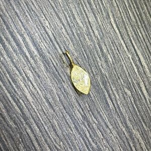 1.1CT Marquise Fancy Light Yellow Diamond Pendant Charm in solid 14k Yellow Gold
