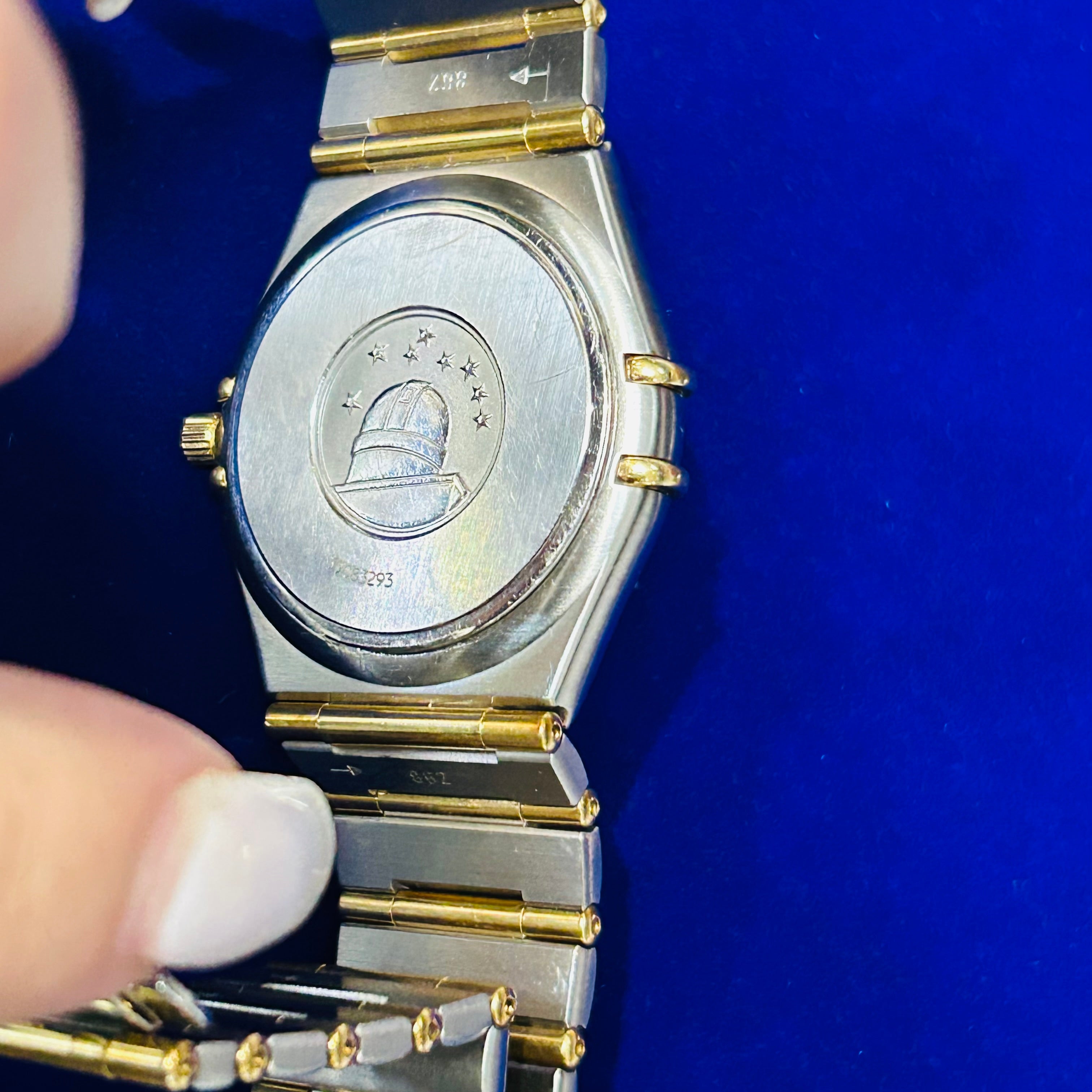 Omega Constellation Quartz  18k Yellow Gold Steel 33mm Quartz 6.5"