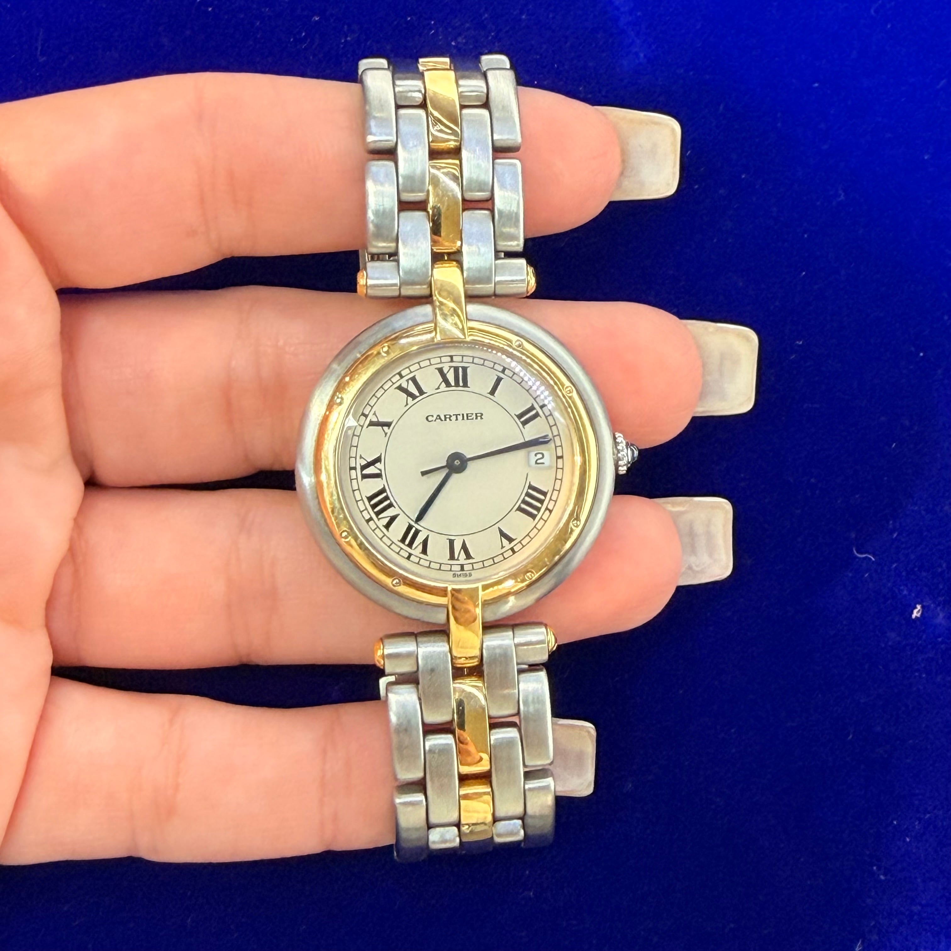 Cartier Vendome 30mm Two-Tone Quartz Watch Circa 1990' 6.25"