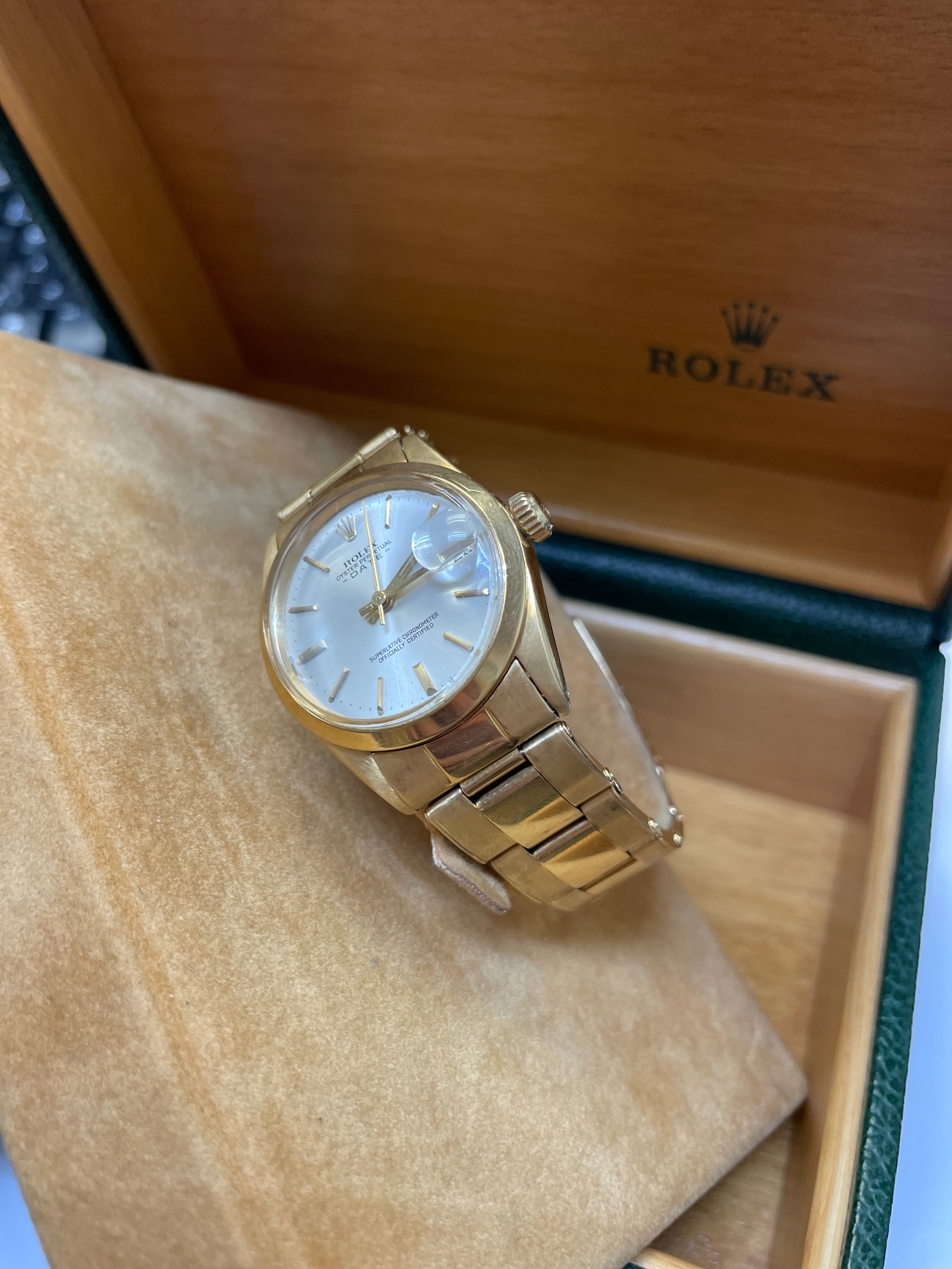 31mm Rolex Solid 18K Yellow Gold with Oyster Strap