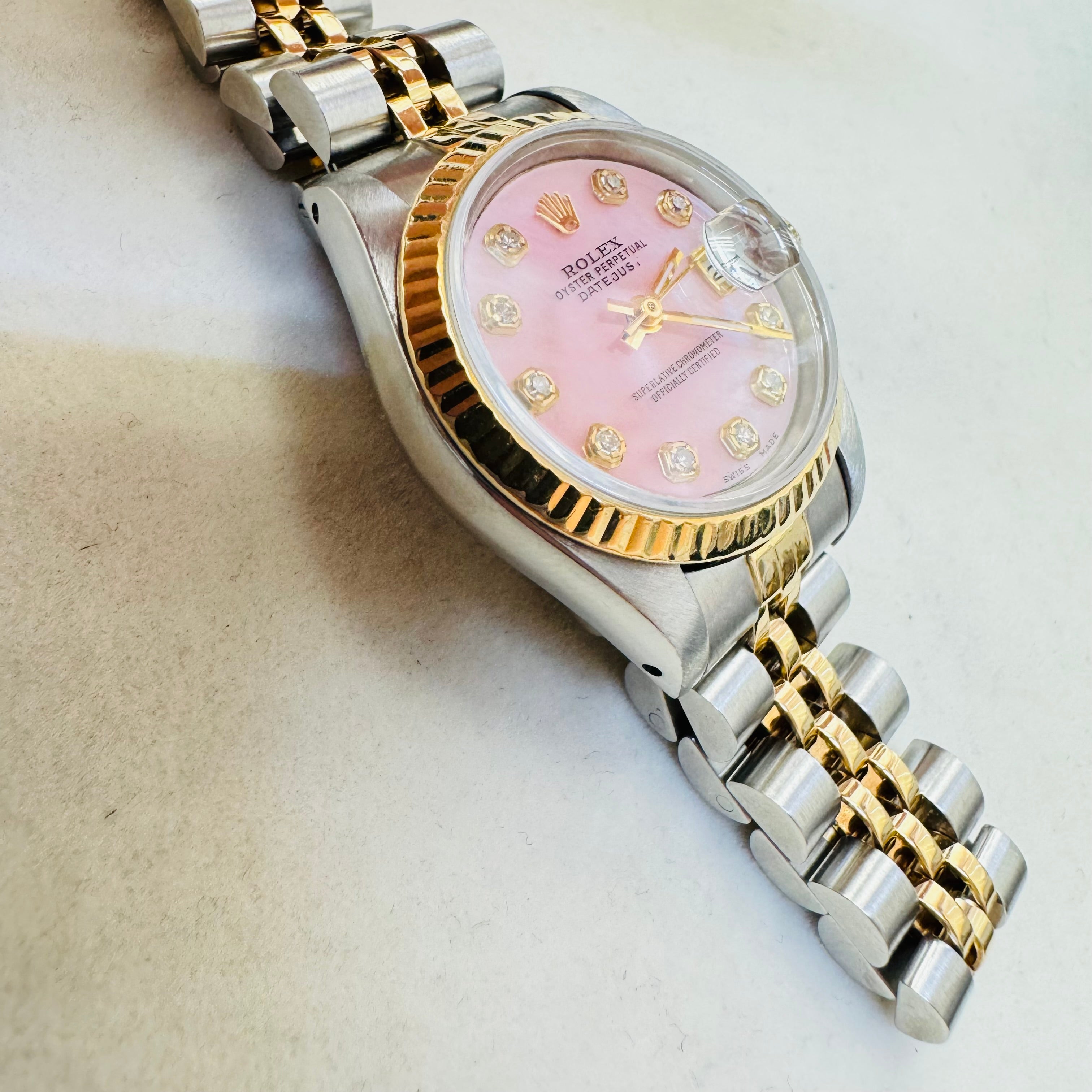 26mm 18K Yellow Gold  Stainless Ladies Rolex President Watch Year 1984