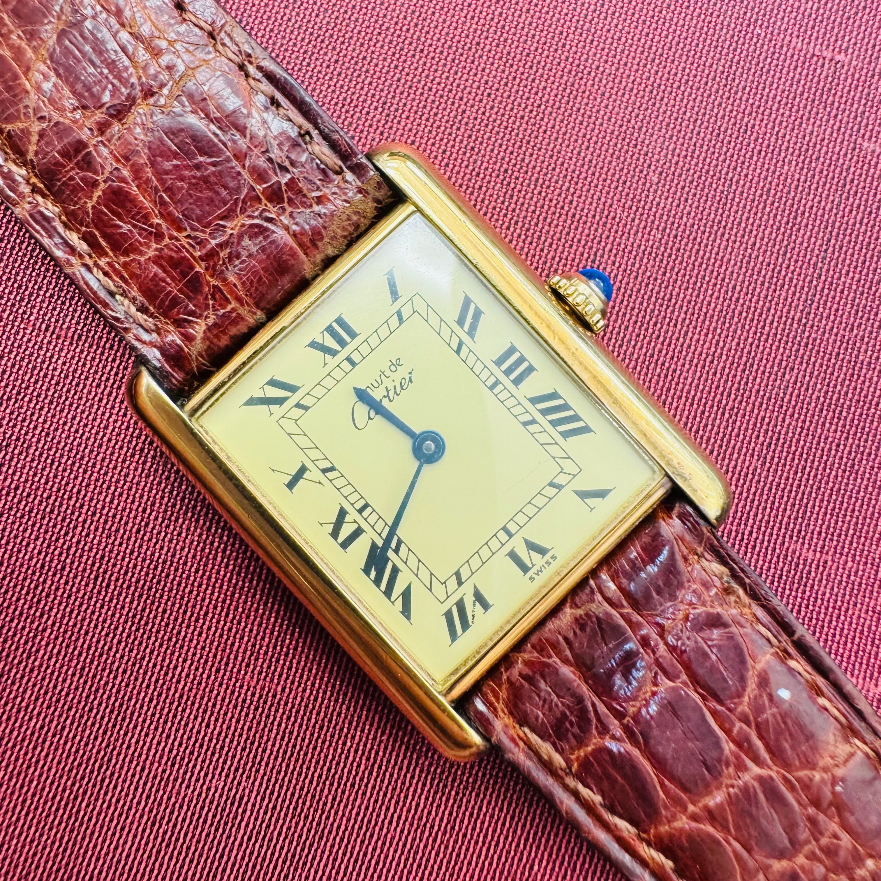 23mm Cartier Must de Cartier Tank Cream Roman Numeral Dial