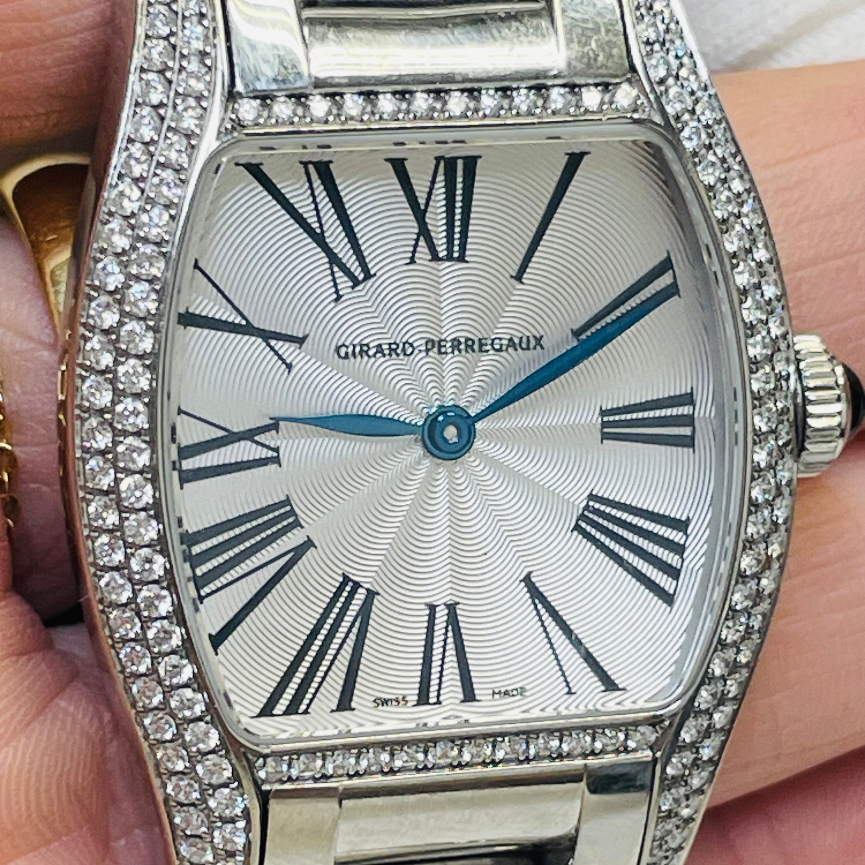 30mm Girard Perregeaux Factory Diamond Stainless Steel Wrist