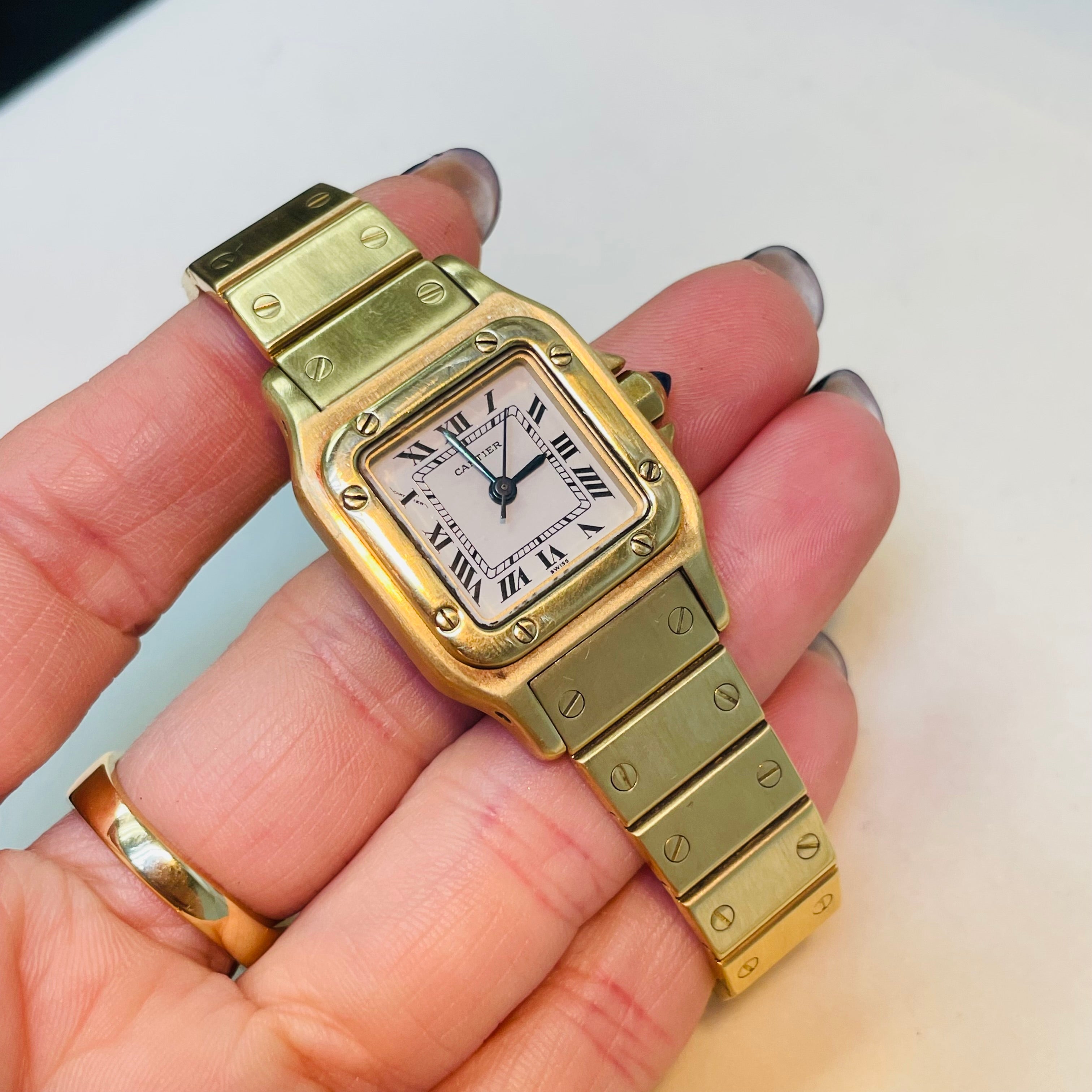 23MM Solid 18K Yellow Gold Cartier Santos Small size