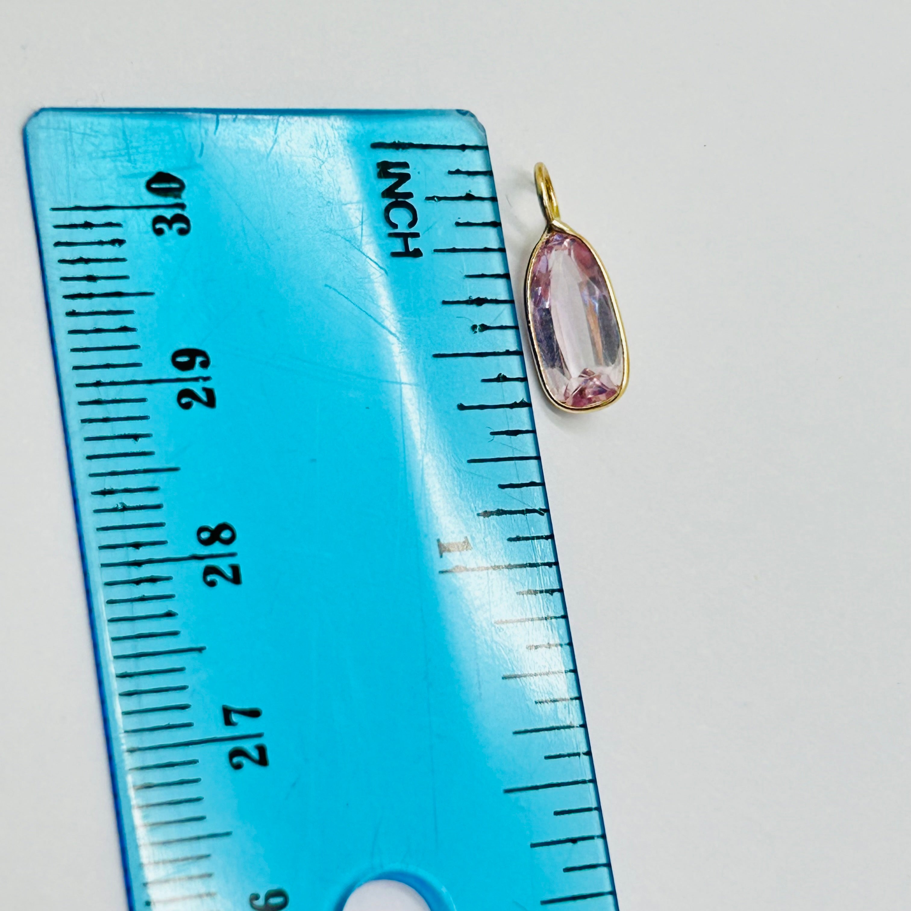 Pretty Pink Imperial Topaz and Solid 14K yellow Gold Gemstone Pendant