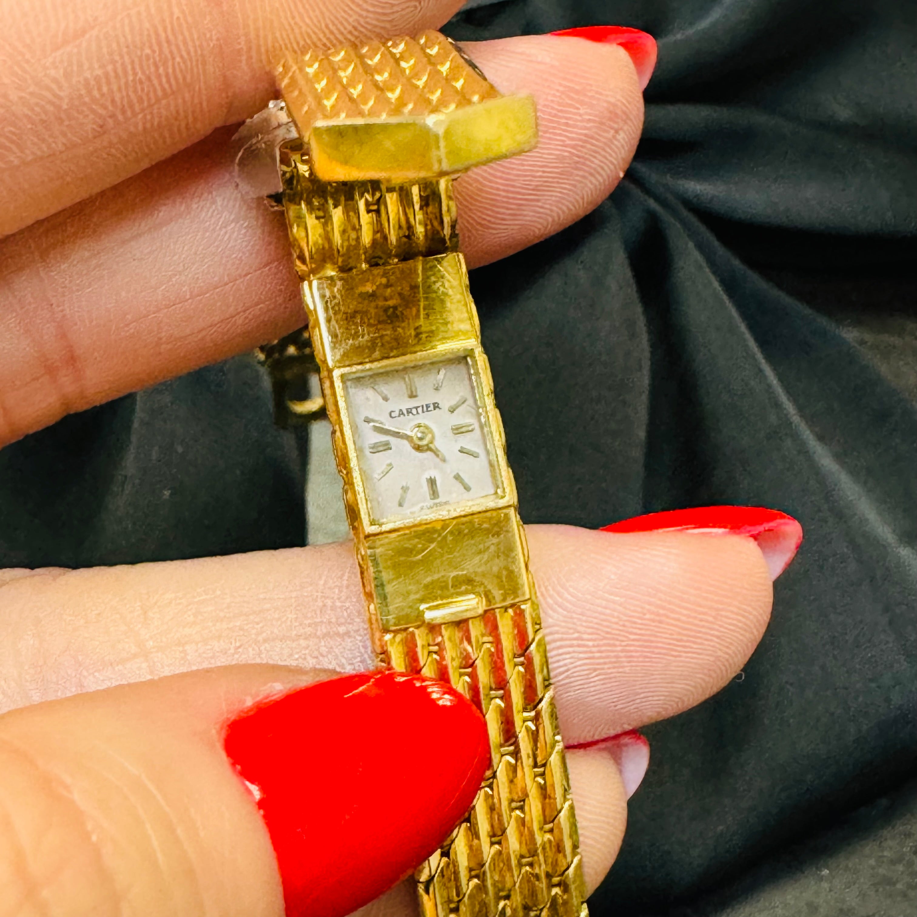 18K Yellow Gold Cartier Hidden Buckle Watch