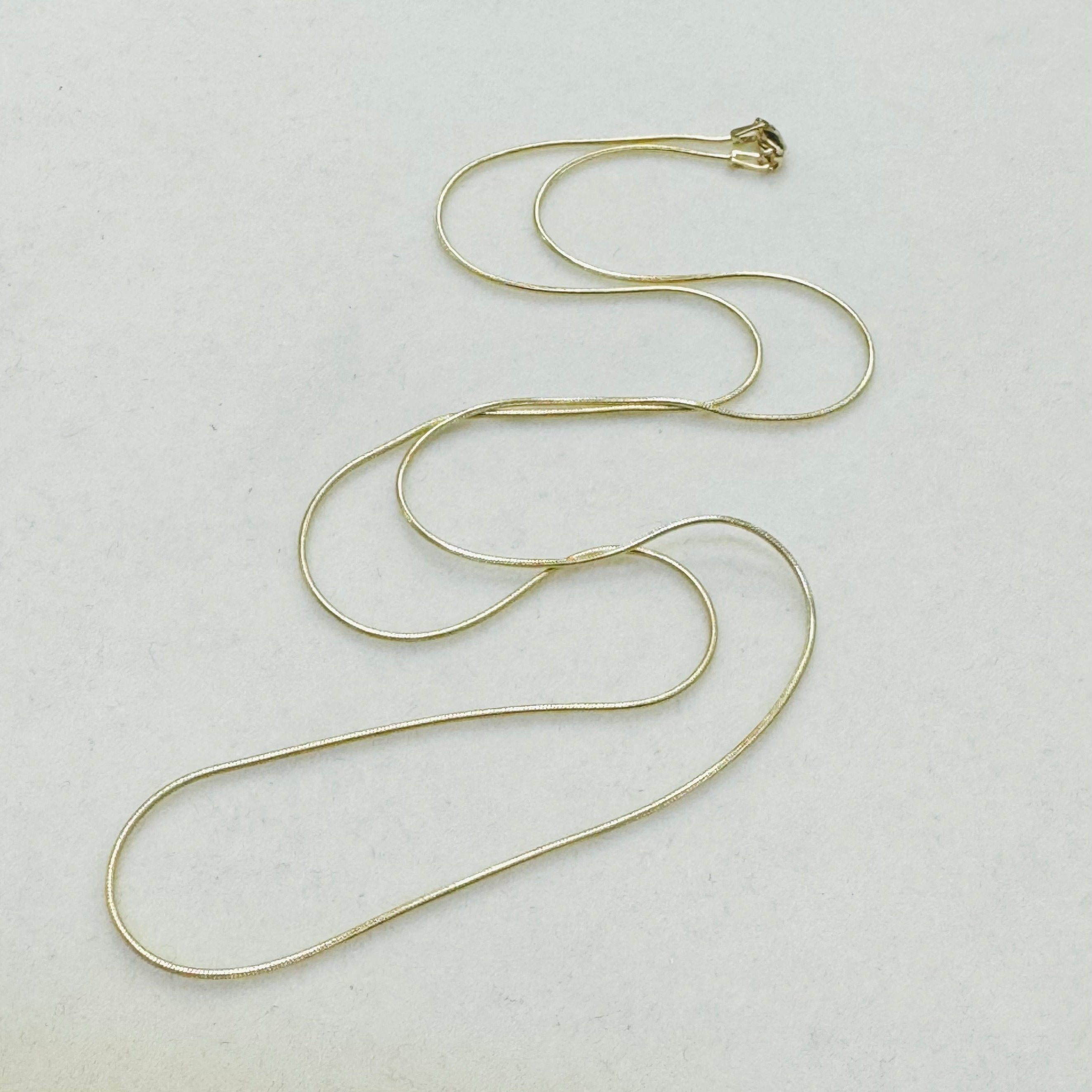 Solid 14K Yellow Gold Snake Chain 18”