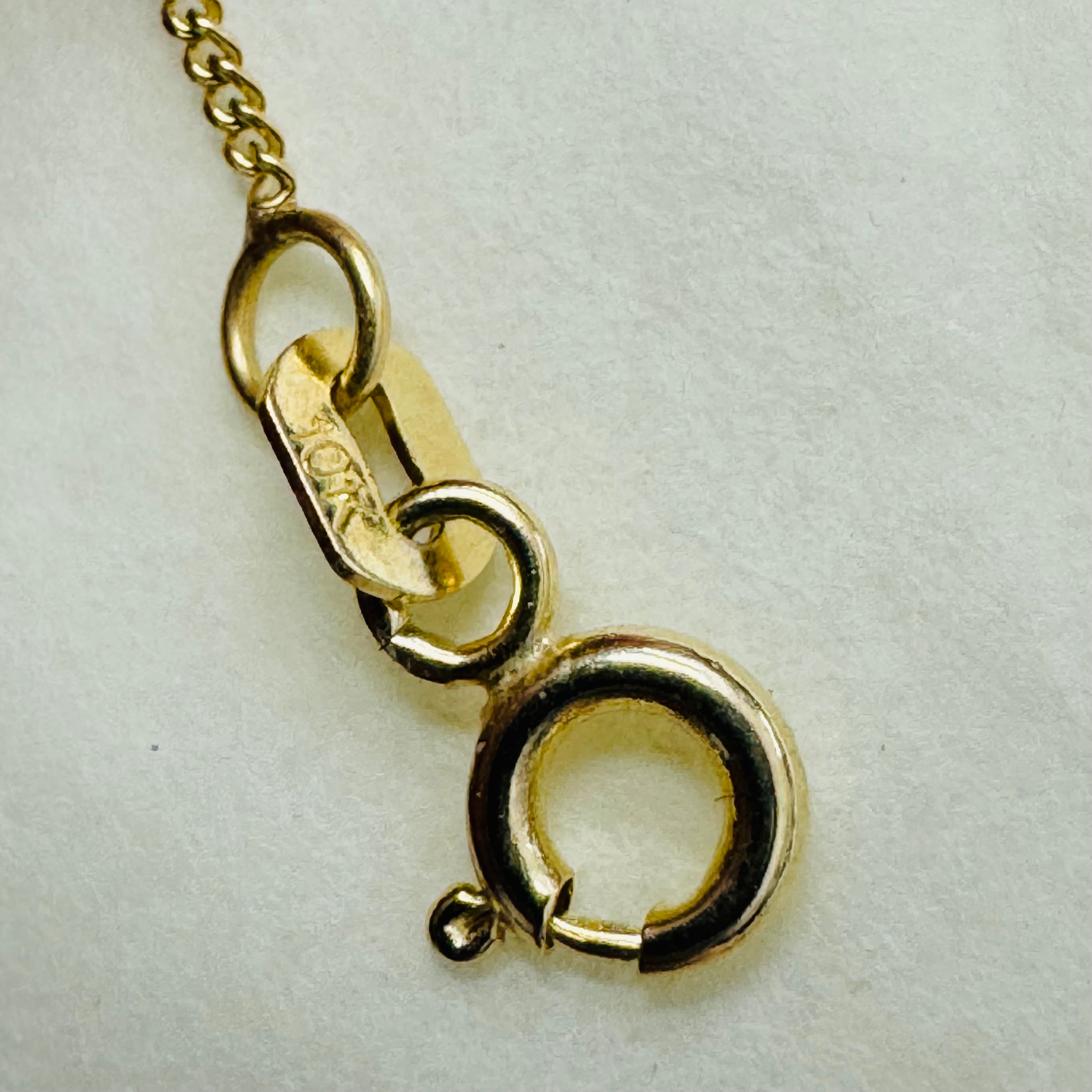 10K Yellow Gold Curb Chain Anklet 1mm 10”