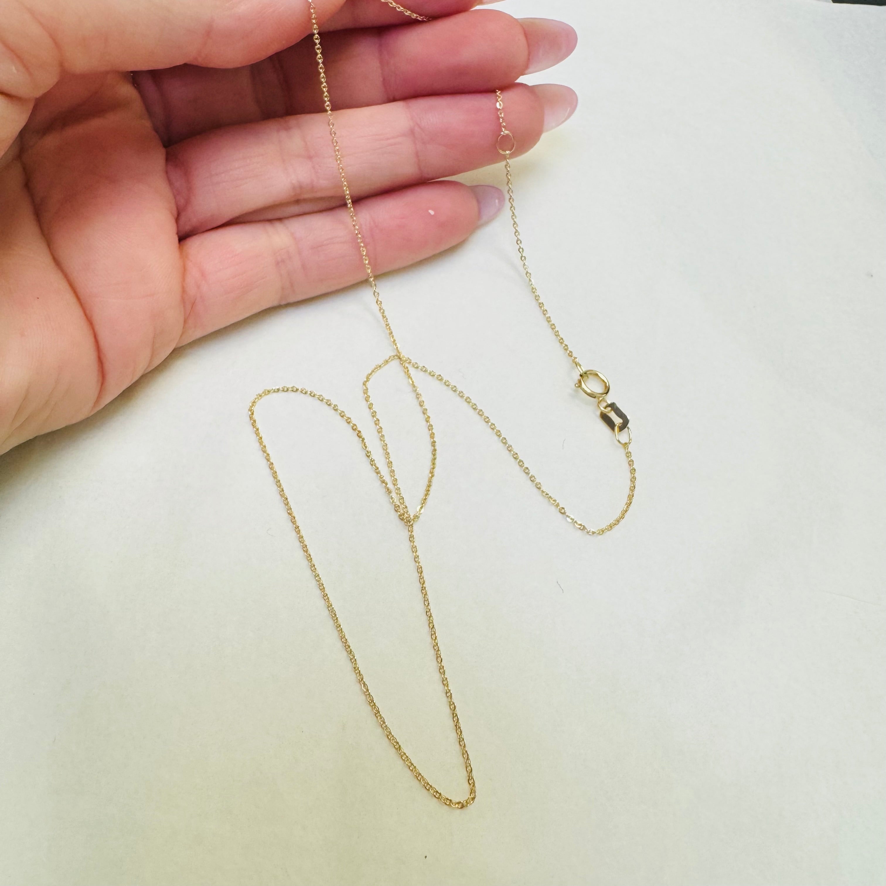 16-18” Solid 14K Yellow Gold Basic Cable Chain