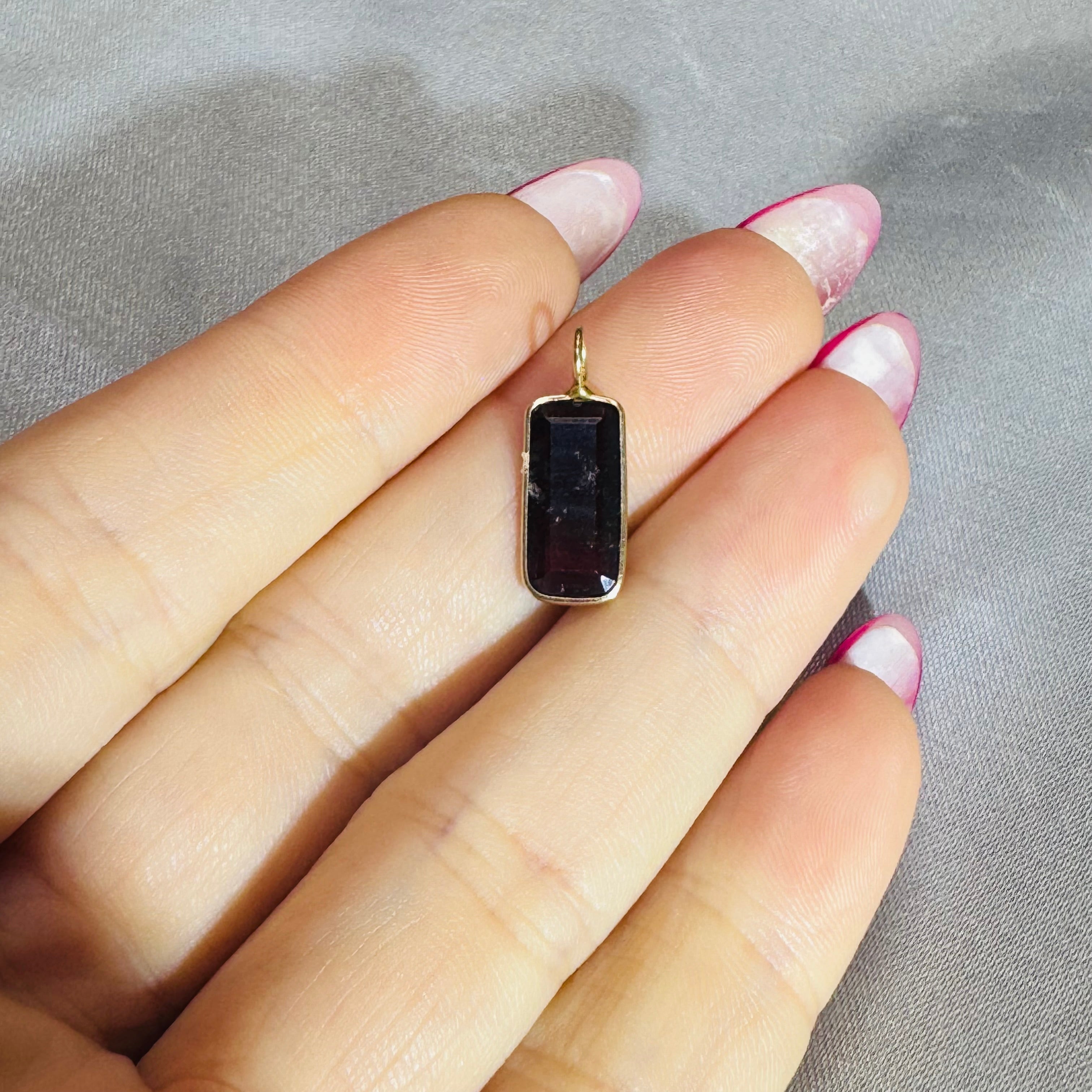 Bi Color Tourmaline Pendant 14K Yellow Gold