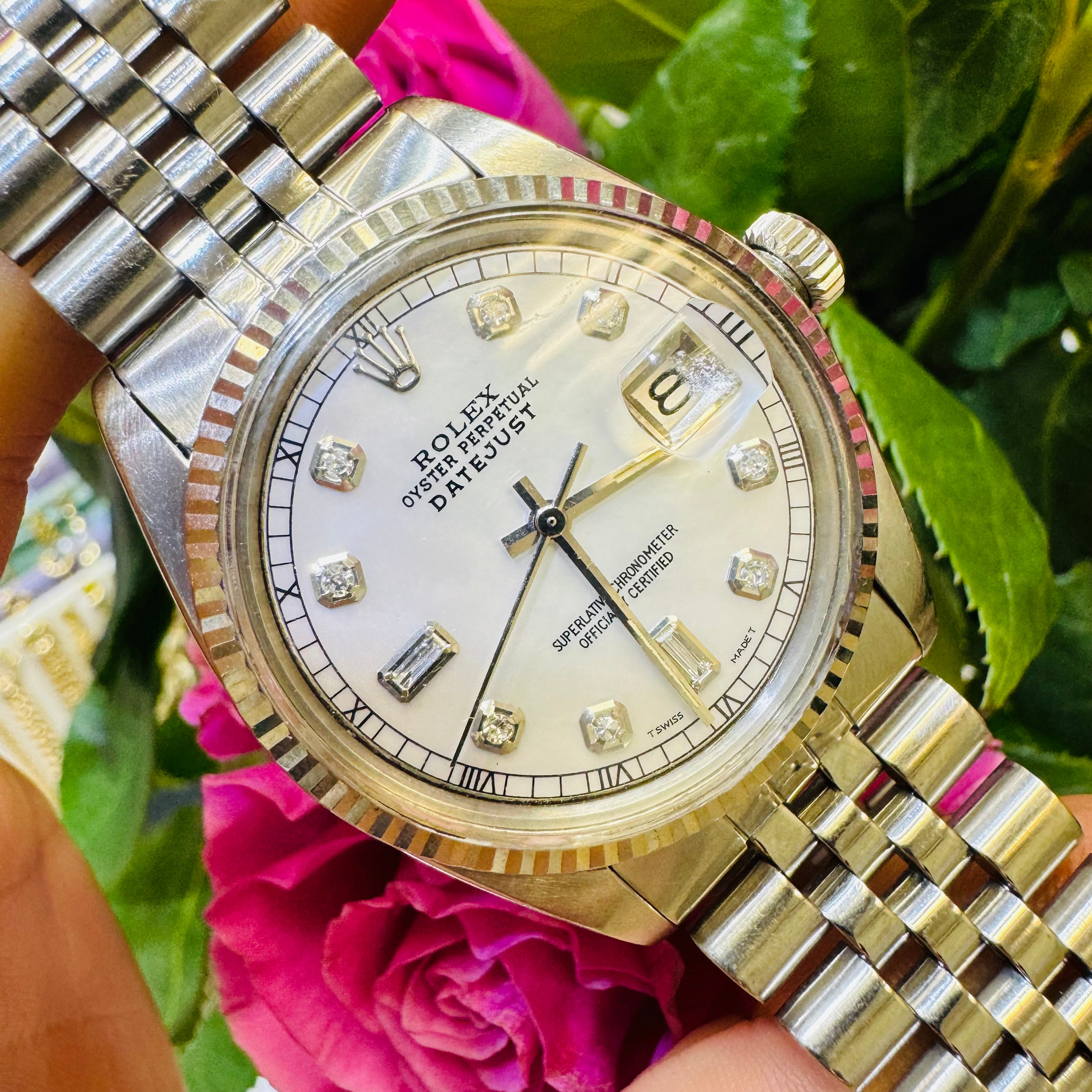 36mm Rolex with Mother of Peal Diamond Dial and Jubilee Bracelet