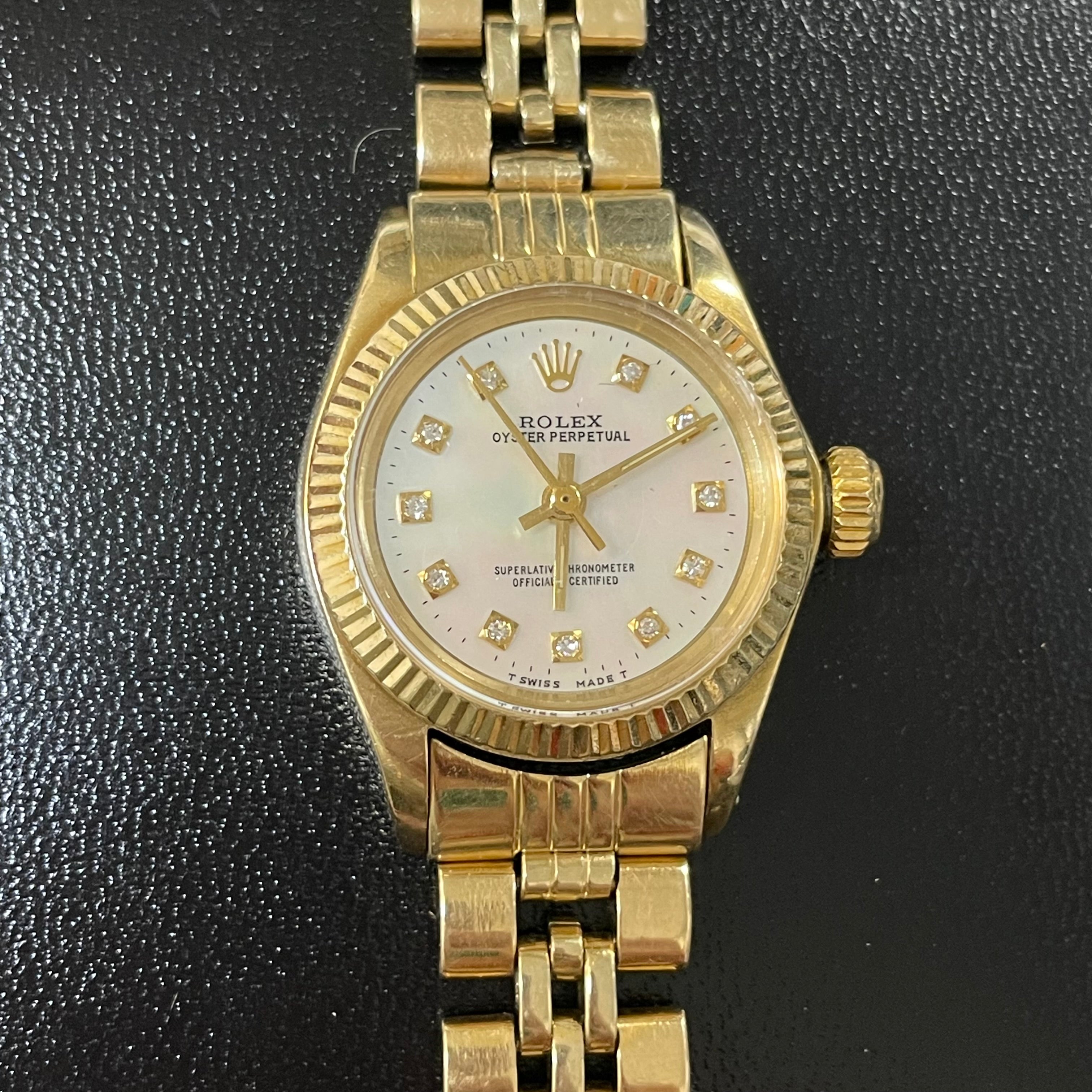 26mm 14K Yellow Gold Ladies Rolex Watch Ref. 6407070 1979-1980