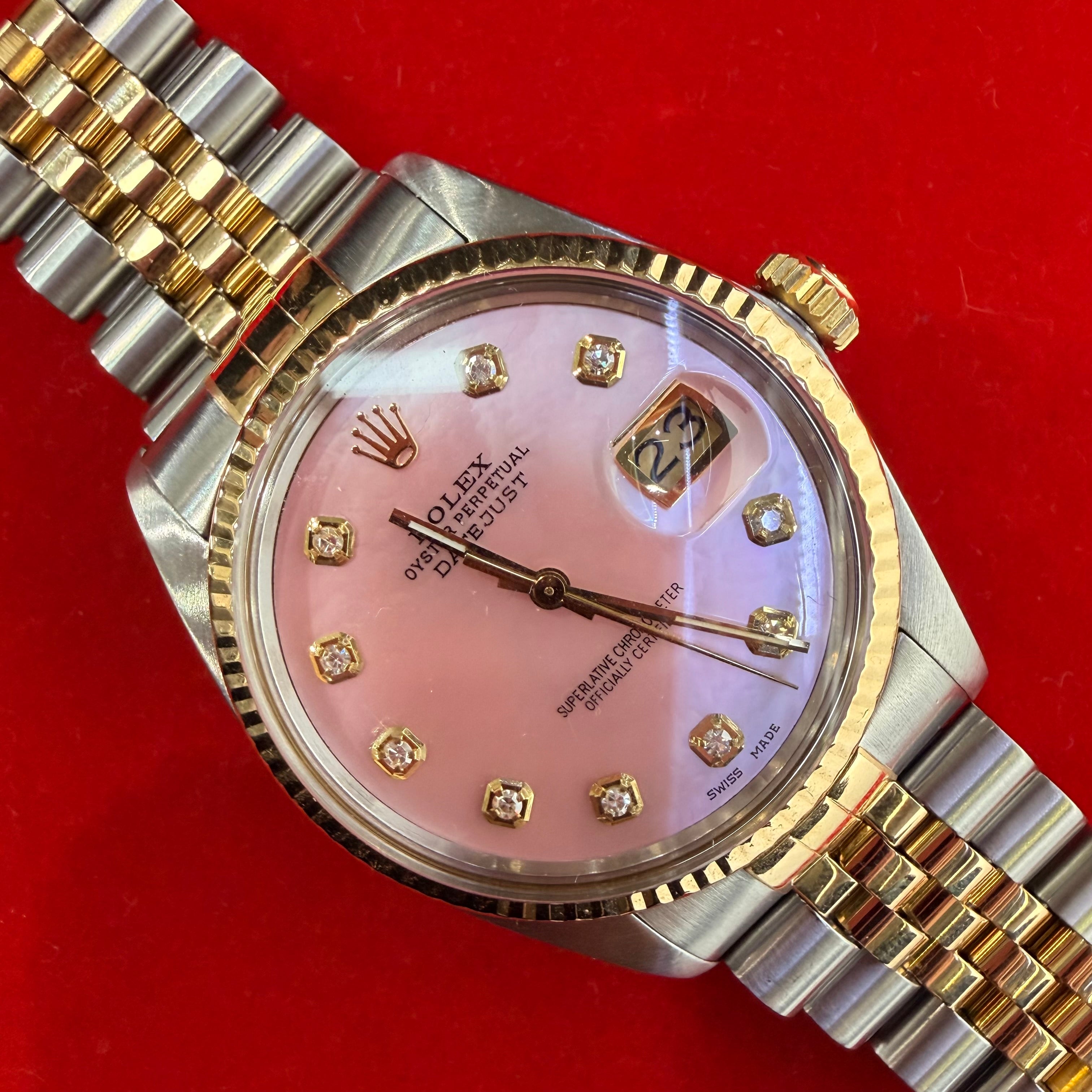 36MM Two Tone 18K&Stainless Steel Date Just Rolex Ref.16013 7.5"