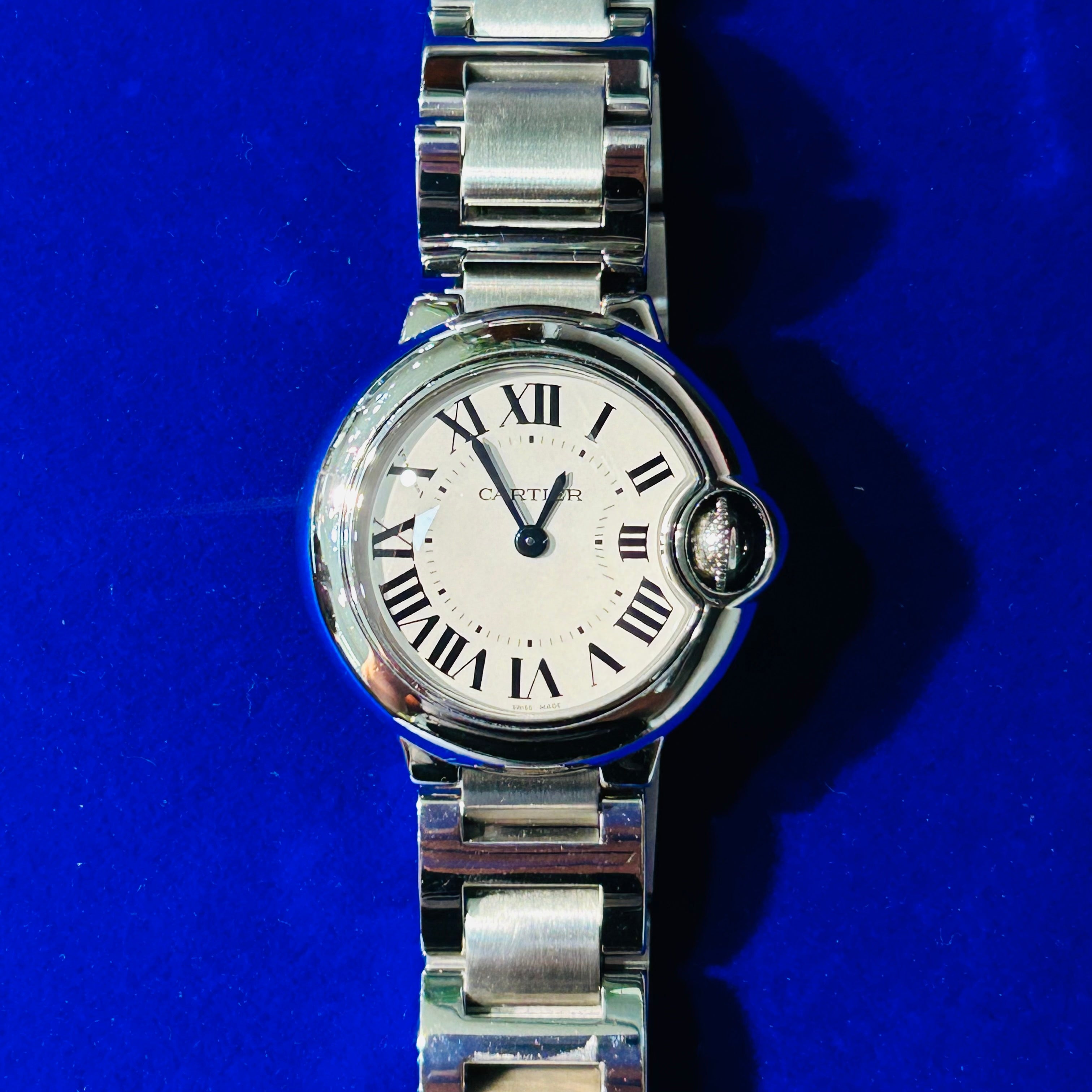 Cartier Ballon Bleu 28MM Stainless Steel Quartz 6.5"