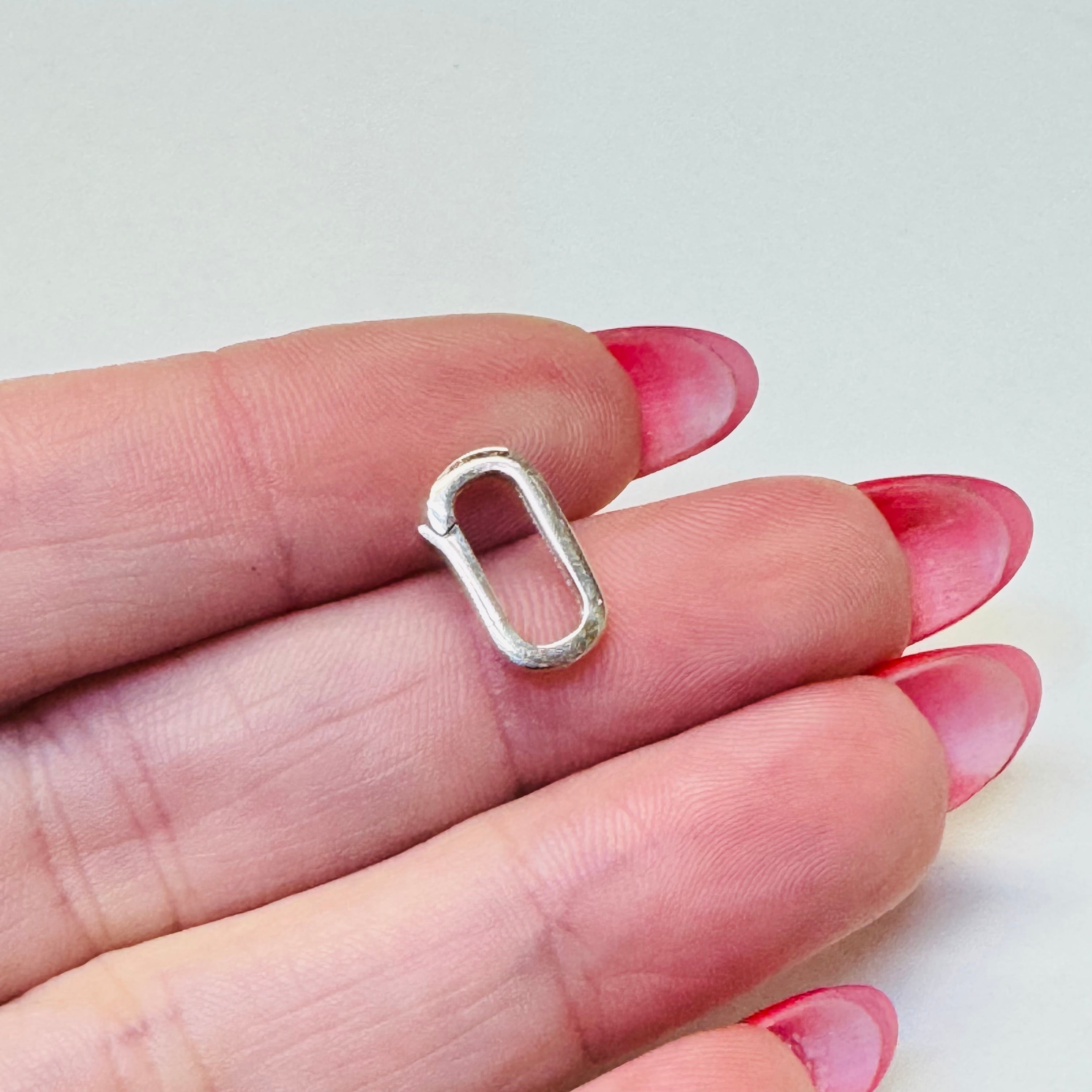 Solid 14K Gold Oval Charm Connecter