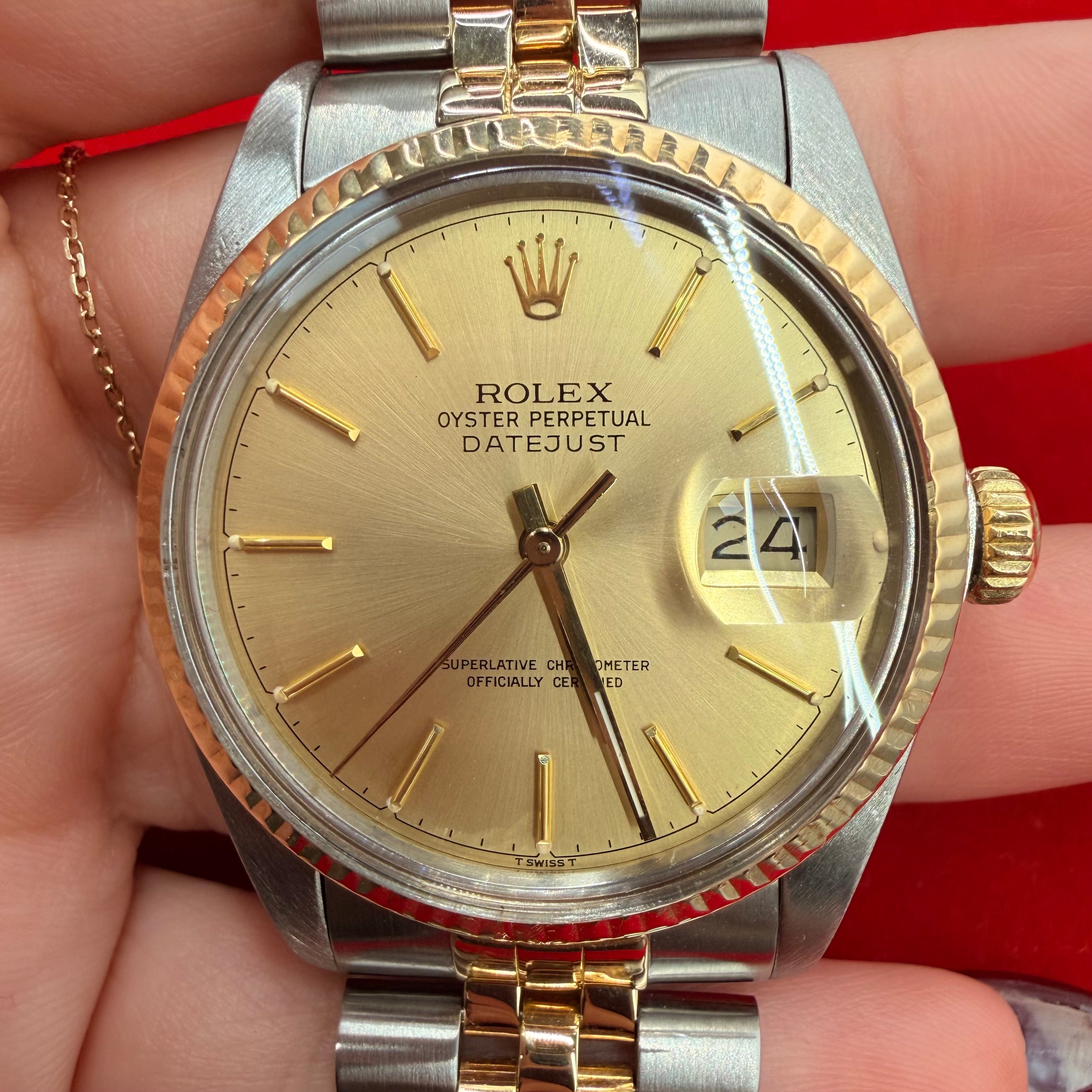 36MM Two Tone 18K&Stainless Steel Date Just Rolex Ref.16013  7"