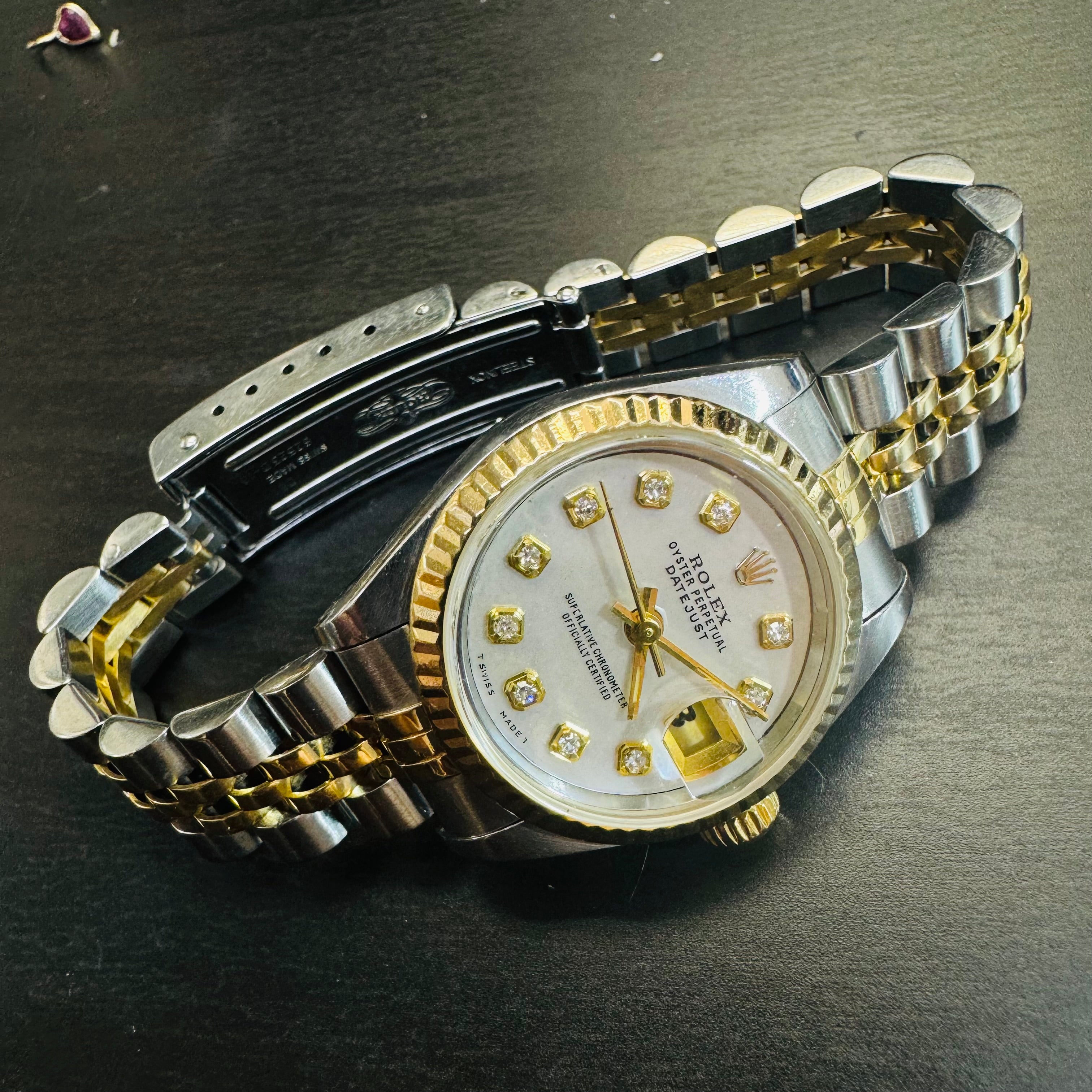 26mm Two Tone Rolex Watch Mother of Pearl Diamond 79173