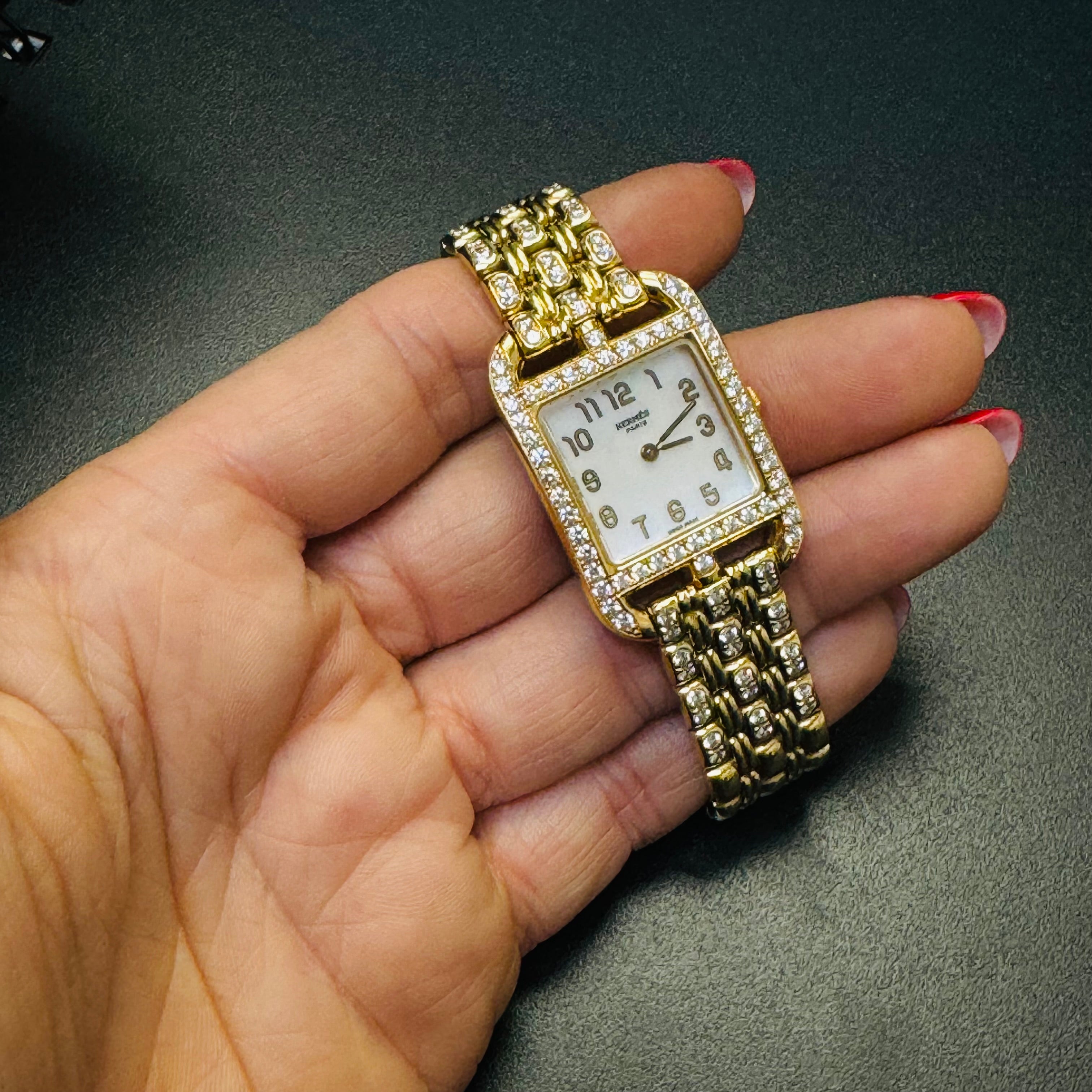 Hermes Diamond 18K Gold Watch