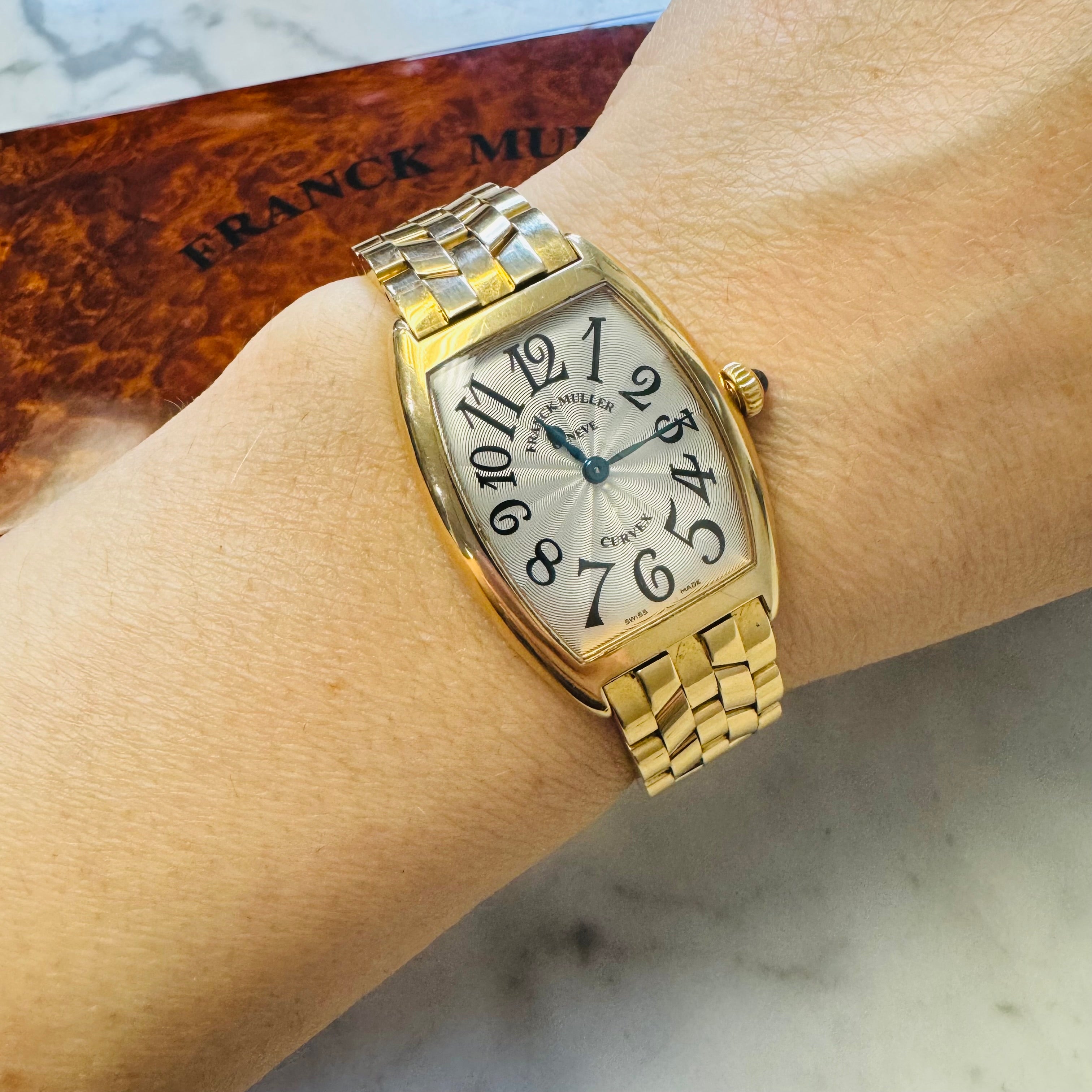 Frank Mueller 18K Yellow Gold Curvex Watch