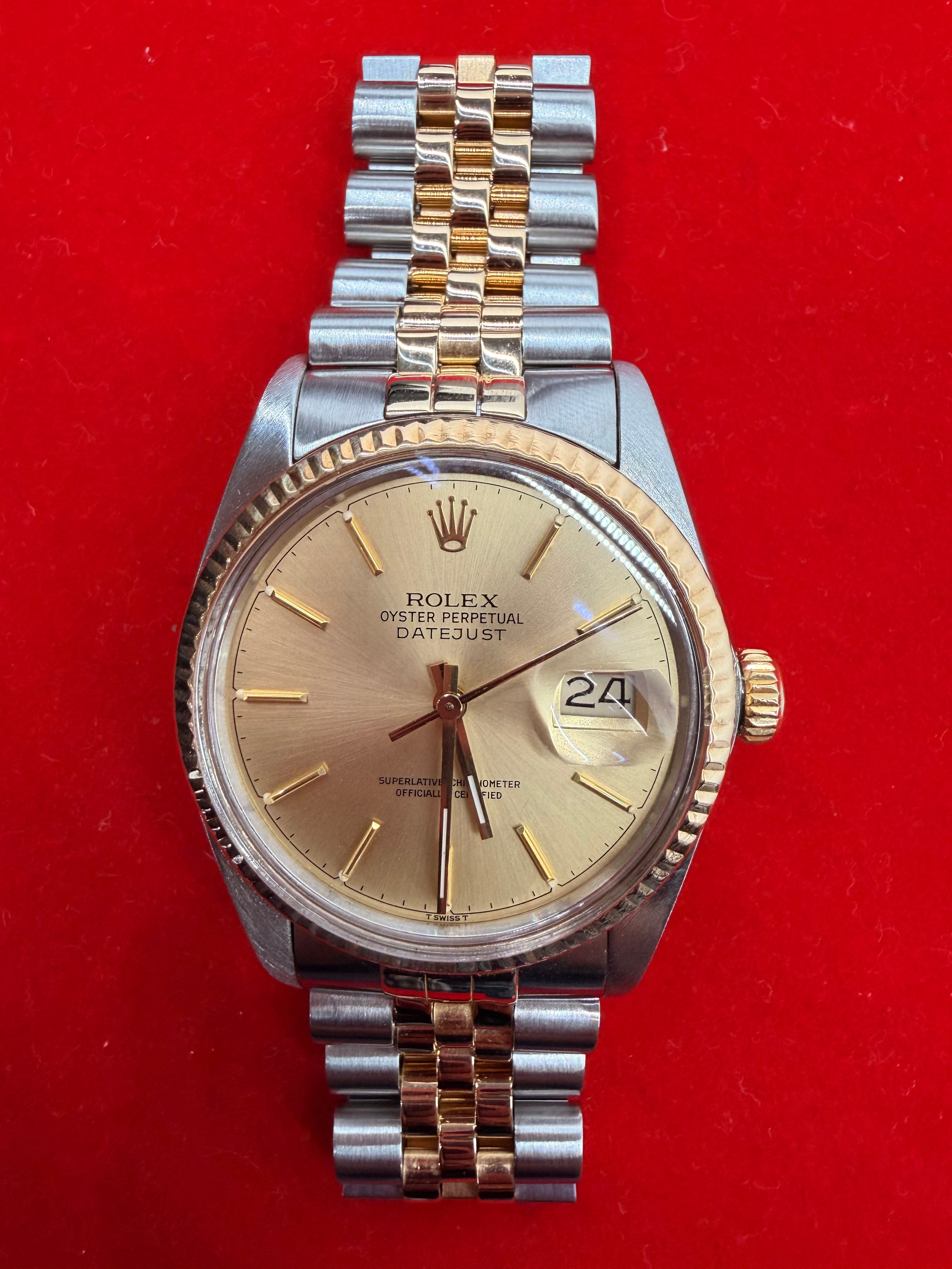 36MM Two Tone 18K&Stainless Steel Date Just Rolex Ref.16013  7"
