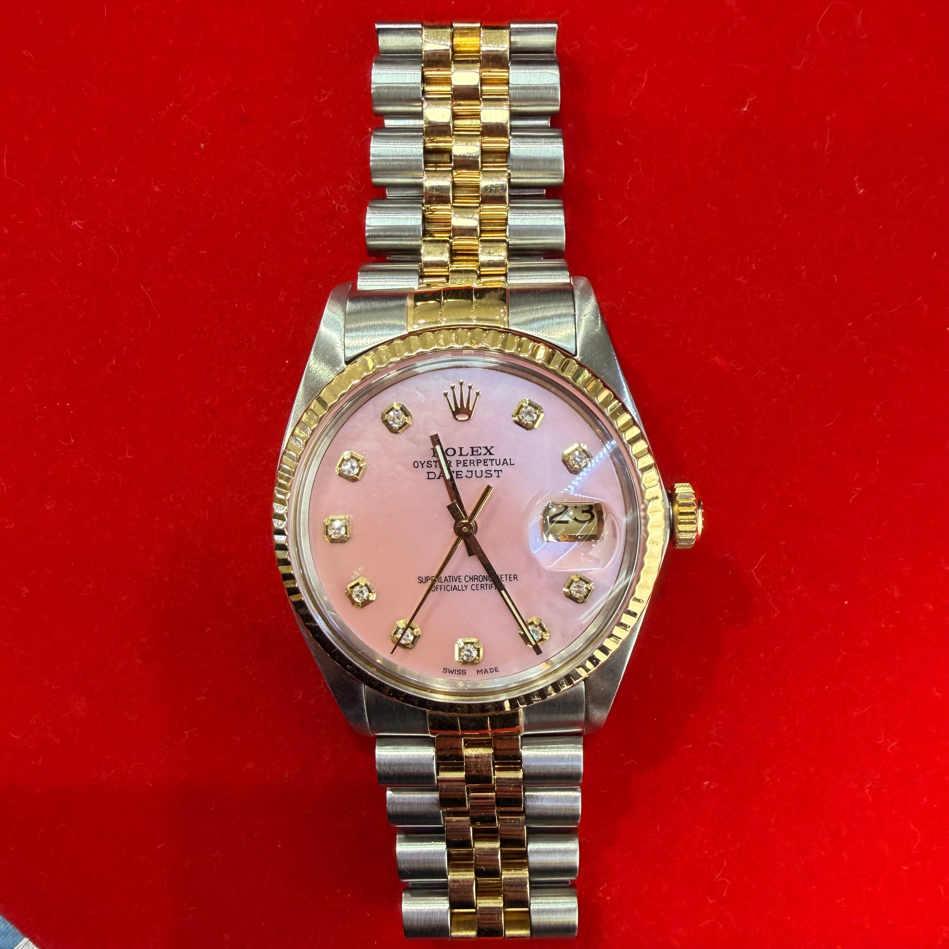 36MM Two Tone 18K&Stainless Steel Date Just Rolex Ref.16013 7.5"